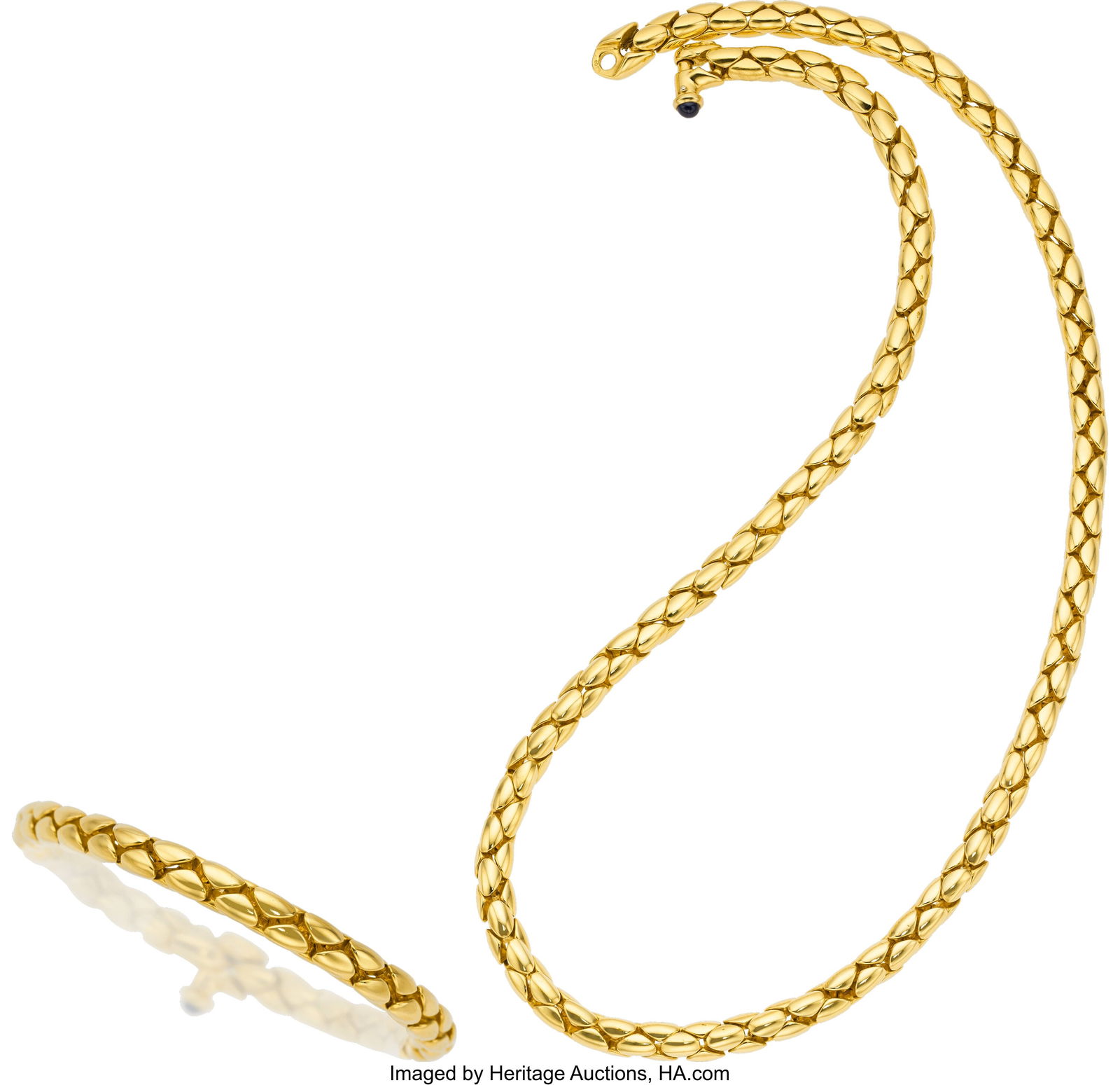 Garrard & Co. Sapphire, Gold Jewelry Suite, Engl (1 of 1)