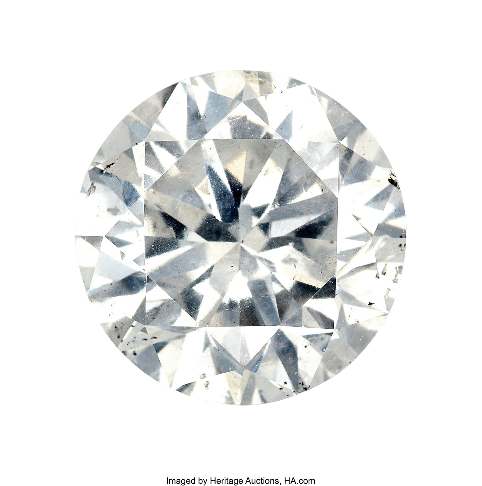 3.14 ct Diamond Shape: Round brilliant-cut Meas: 3.14 ct Diamond Shape: Round brilliant-cut Measurements: 9.16 - 9.28 x 5.77 mm Color: D Clarity: I1 Report: GIA # 5232730457 HID0310106202