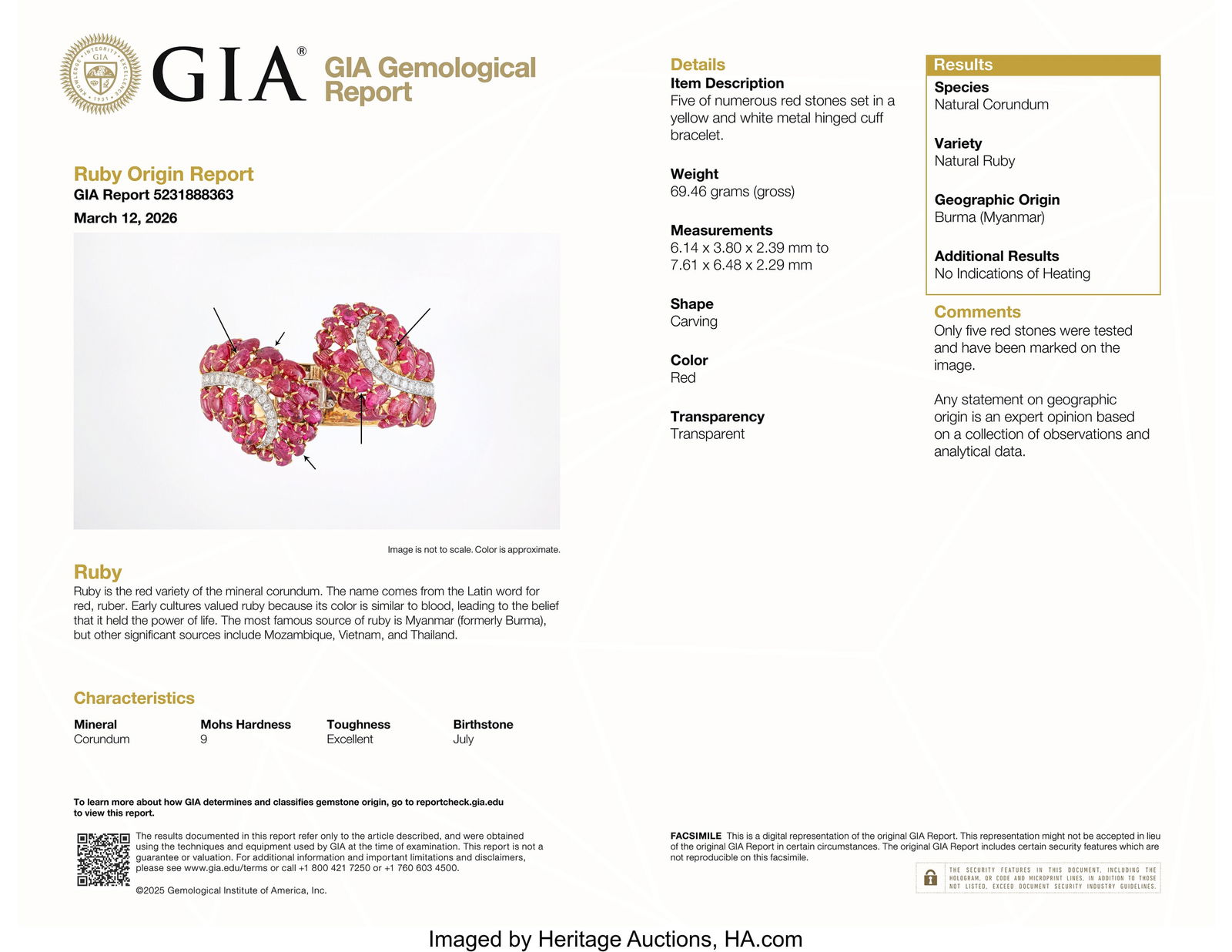 Boucheron Burma Ruby, Ruby, Diamond, Platinum, - 3