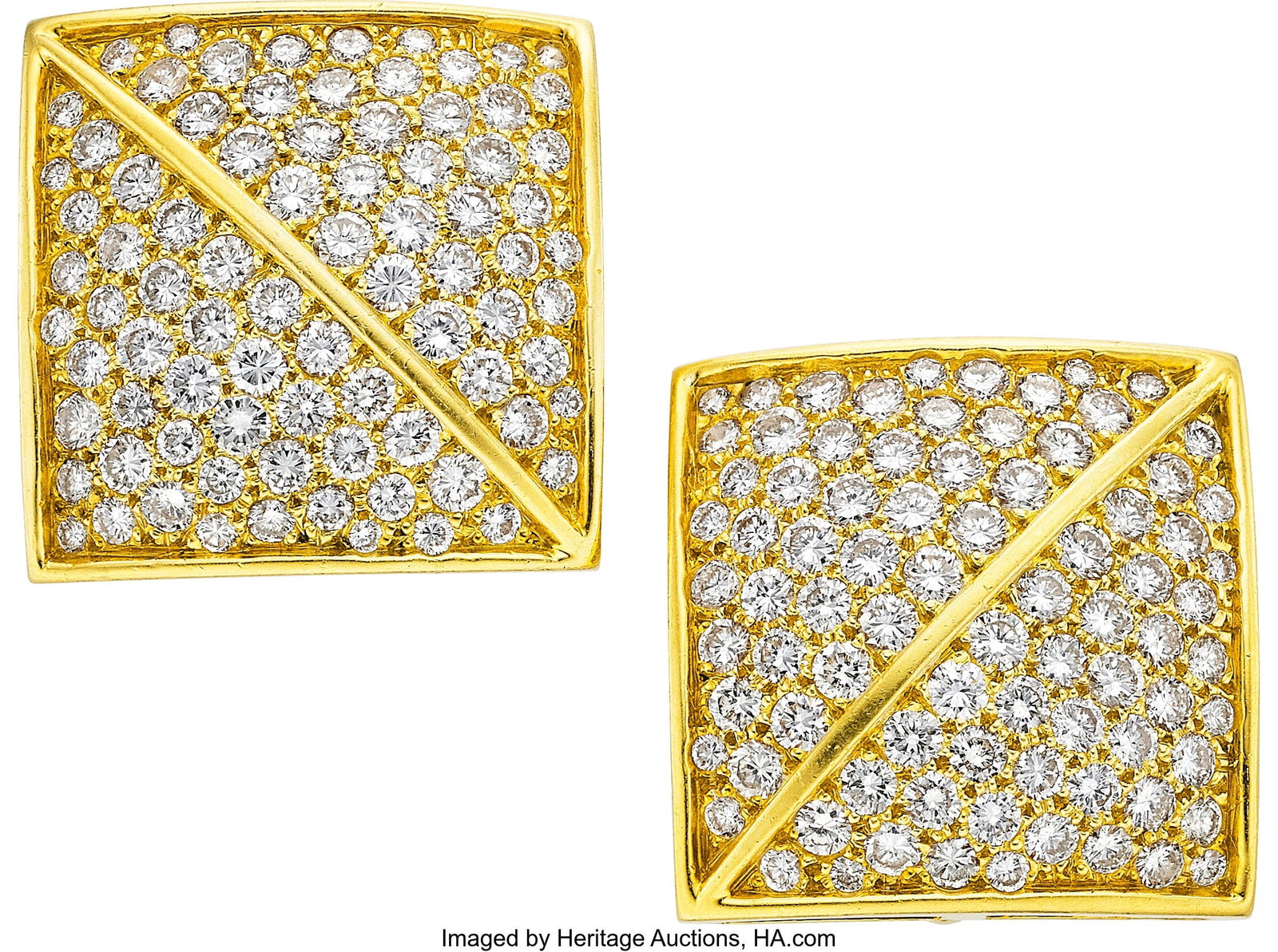 Diamond, Gold Earrings Stones: Full-cut diamond (1 of 1)