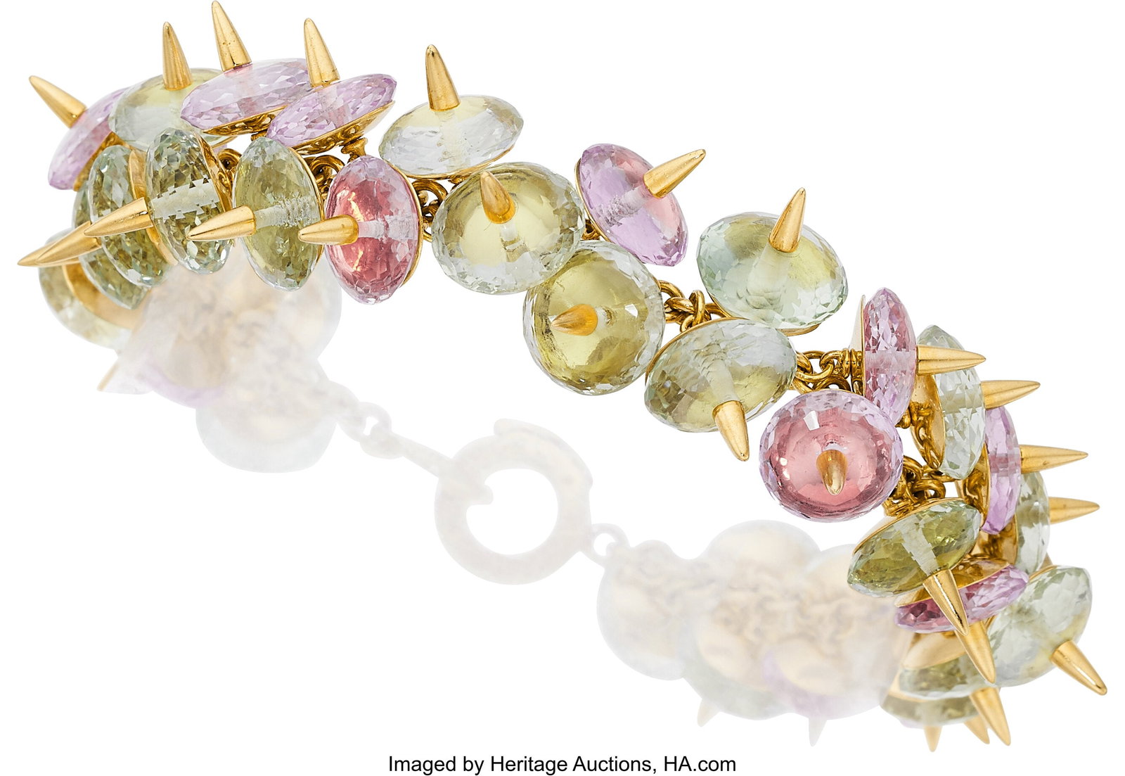 Aletto Bros. Amethyst, Prasiolite, Gold Bracelet (1 of 3)