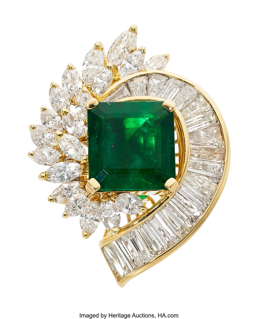 Ed Emerald, Diamond, Gold Ring-Dant® Stones: O (1 of 4)
