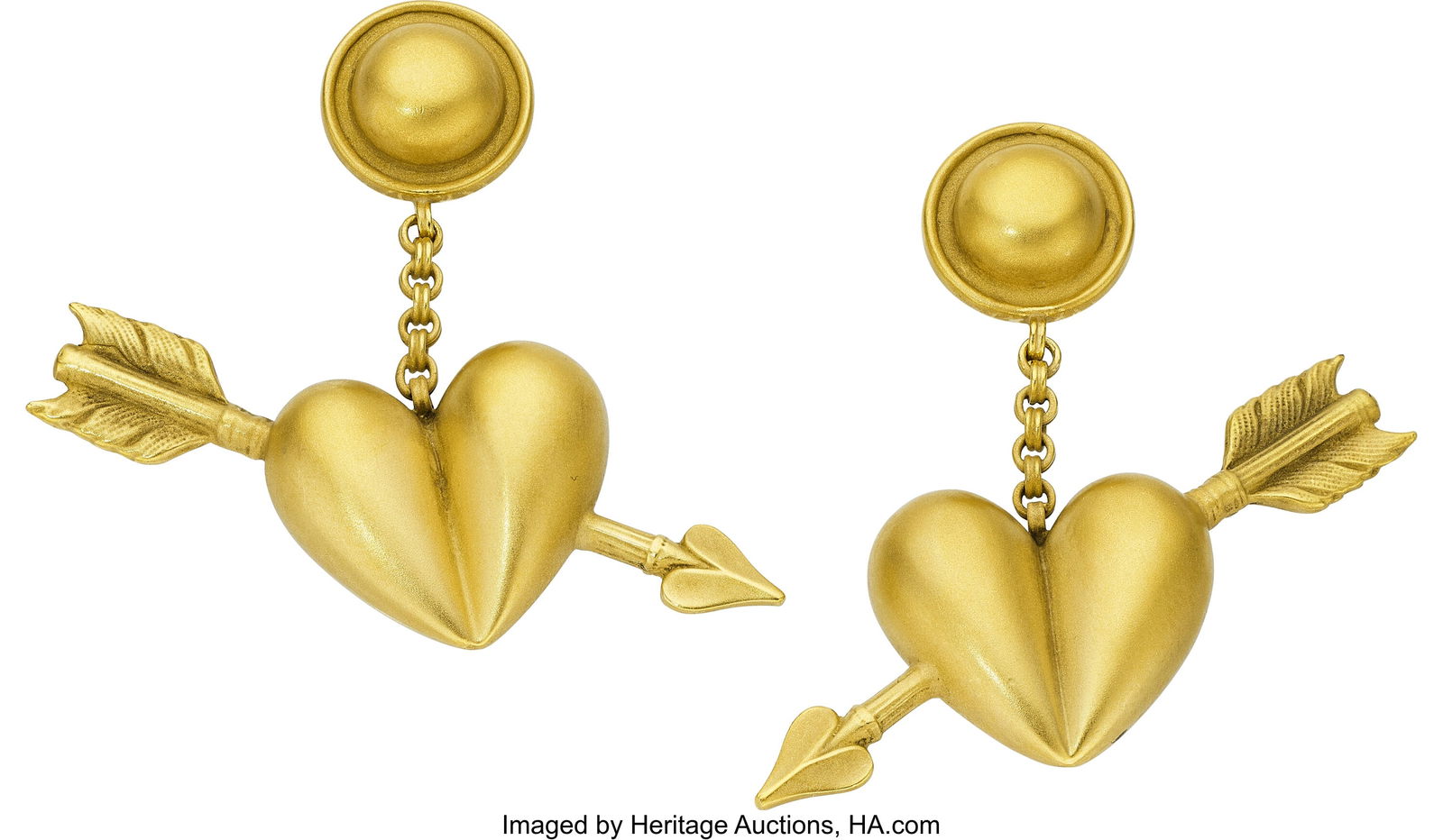 Kieselstein-Cord Gold Earrings, circa 1985 Meta: Kieselstein-Cord Gold Earrings, circa 1985 Metal: 18k gold Marked: Kieselstein-Cord 1985 Weight: 37.90 grams Dimensions: 1-3/4 inches x 1-7/8 inches *N