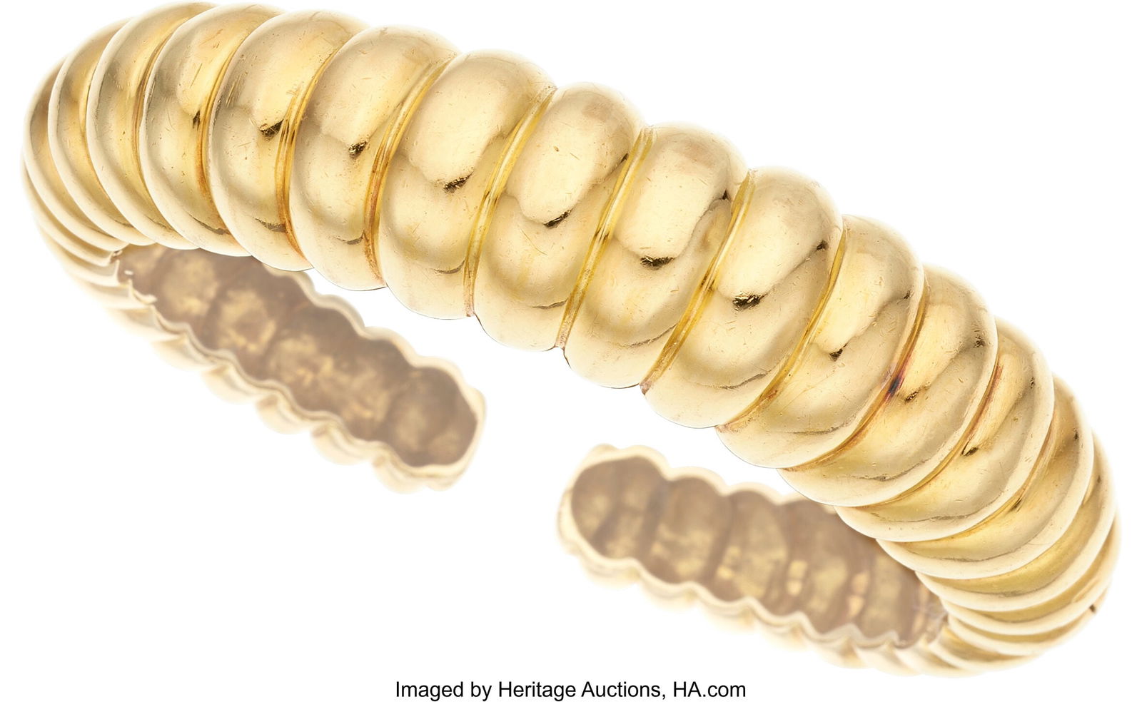 Gold Bracelet Metal: 18k gold and 14k white gol: Gold Bracelet Metal: 18k gold and 14k white gold Weight: 63.70 grams Dimensions: 6-1/4 inches x 5/8 inch Property Sold To Benefit Scottish Rite HID03101062020 © 2