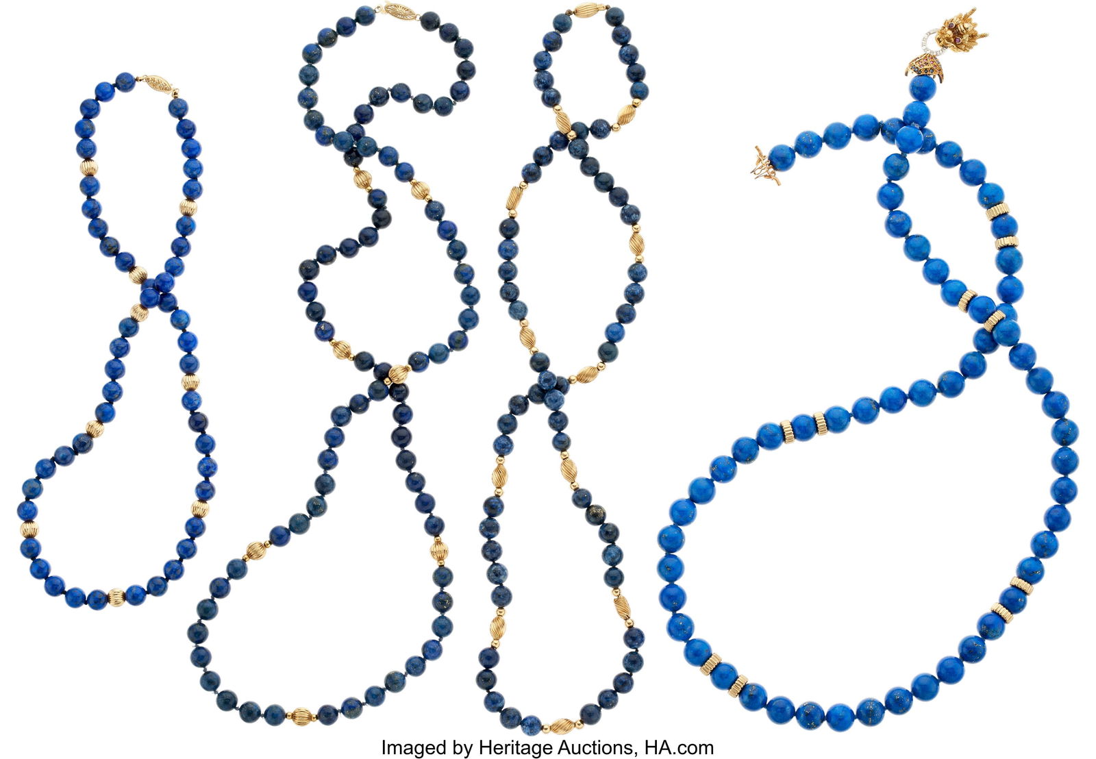 Diamond, Multi-Stone, Gold Necklaces Stones: Si: Diamond, Multi-Stone, Gold Necklaces Stones: Single-cut diamonds weighing a total of approximately 0.05 carat; round-shaped rubies weighing a total of approximately 0&per