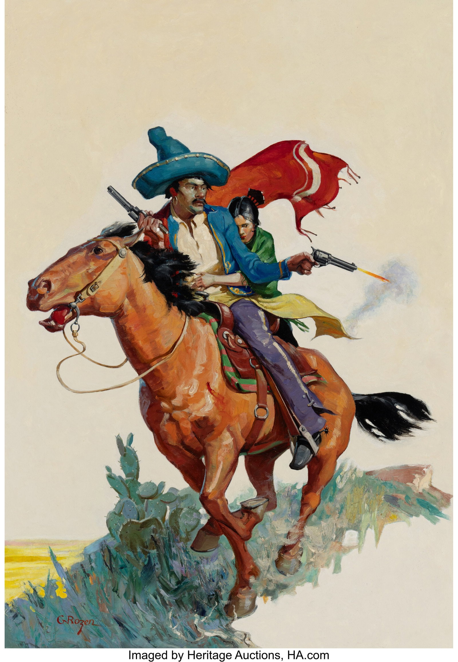 George Rozen (American, 1895-1973) Two Gun Weste (1 of 2)