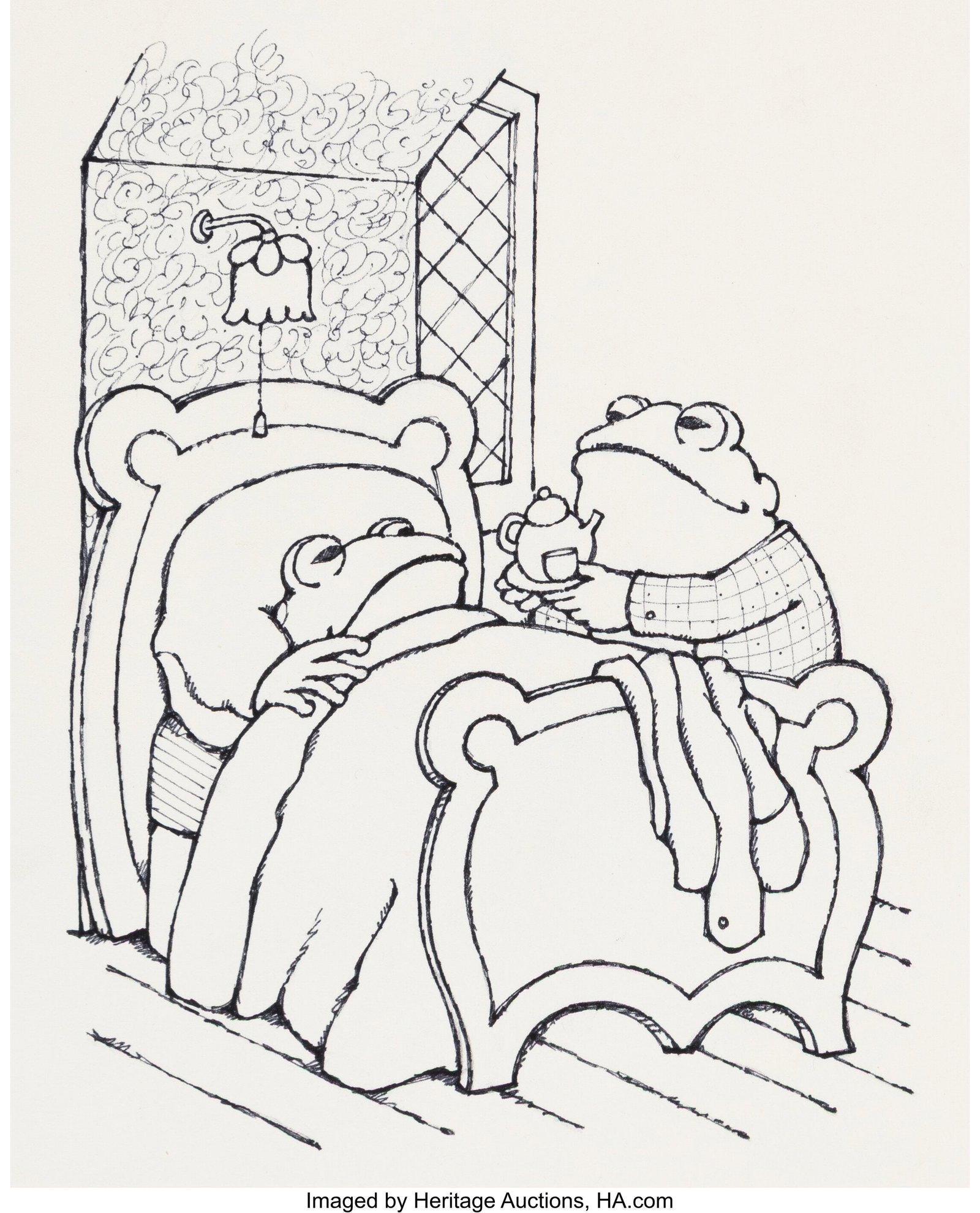 Arnold Lobel (American, 1933-1987) Get Well Frog (1 of 2)