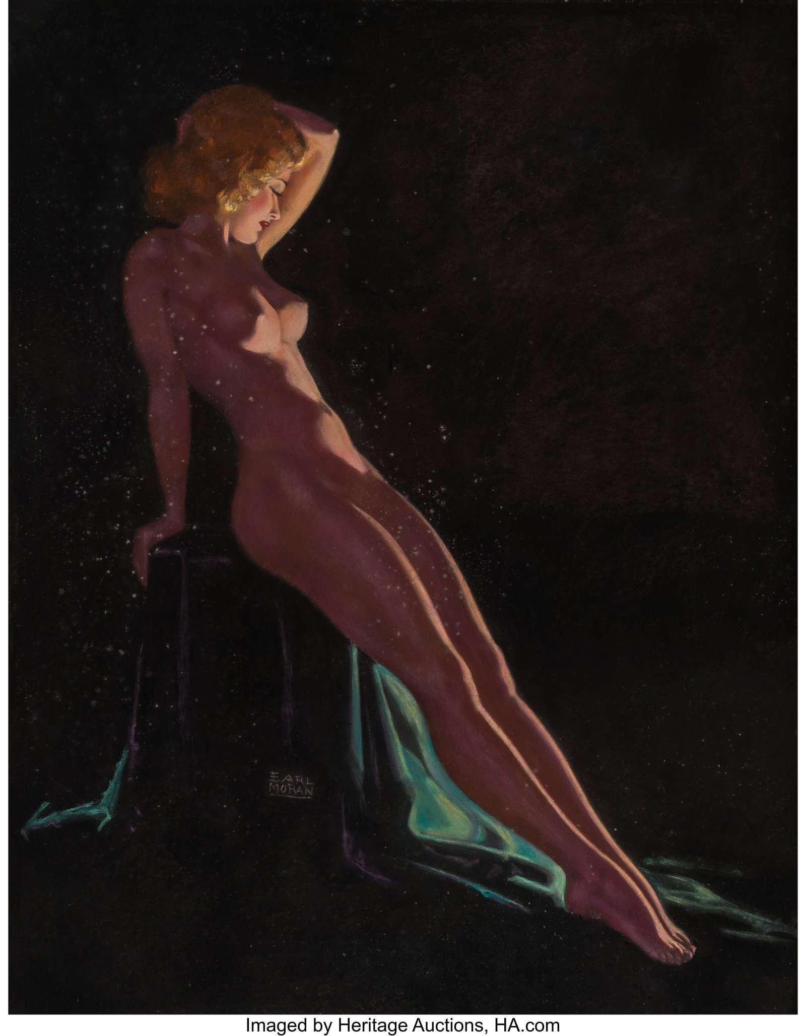 Earl Moran (American, 1893-1984) When Shadows Fa (1 of 3)