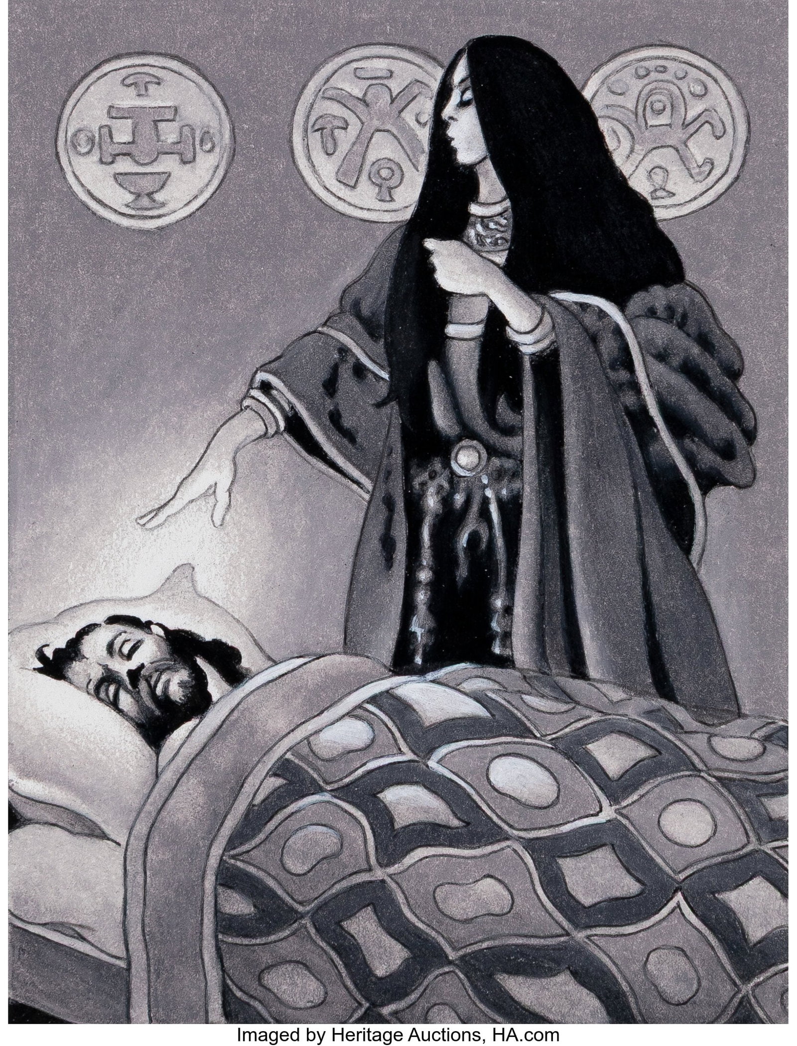 Stephen Fabian (American, 1930-2025) The Healer, (1 of 4)