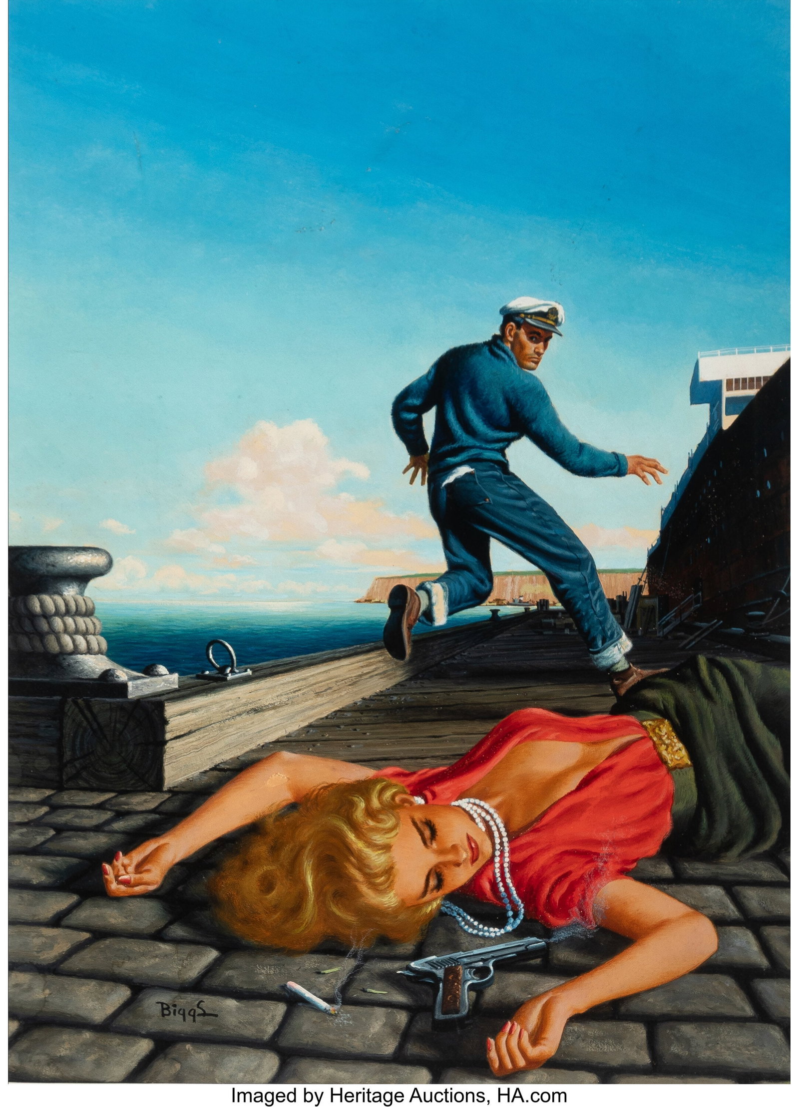 Geoffrey Biggs (American, b. 1908) Dead on the H (1 of 2)