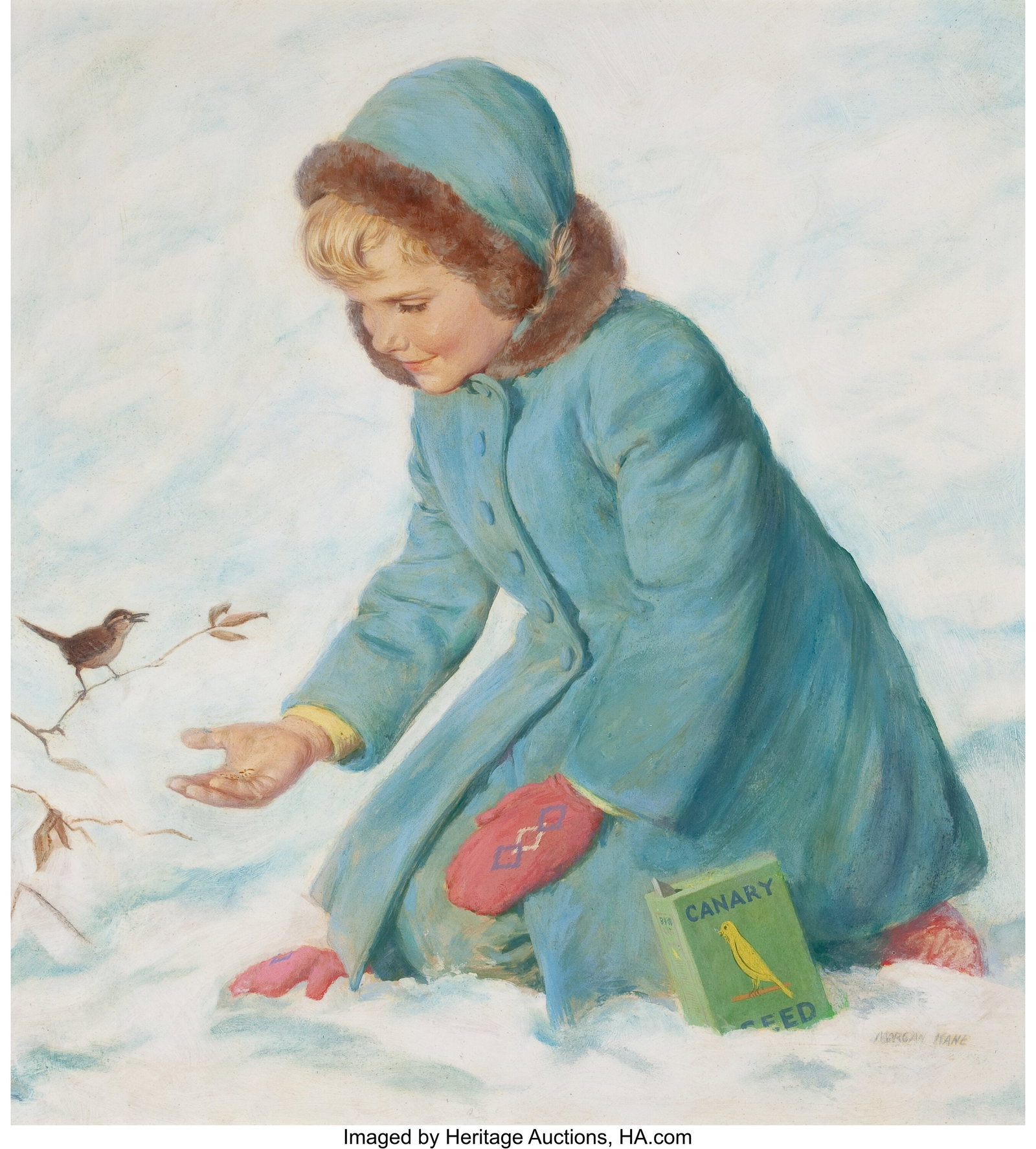 Morgan Kane (American, 1916-2014) Girl Feeding a (1 of 3)