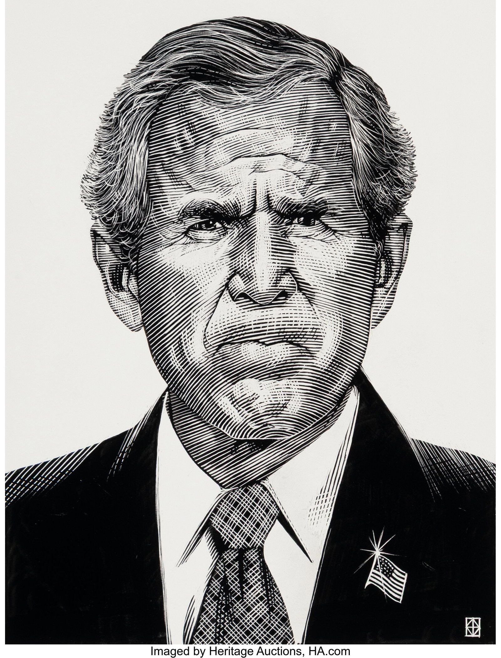 Kent Barton (American, 20th Century) George W. B (1 of 3)