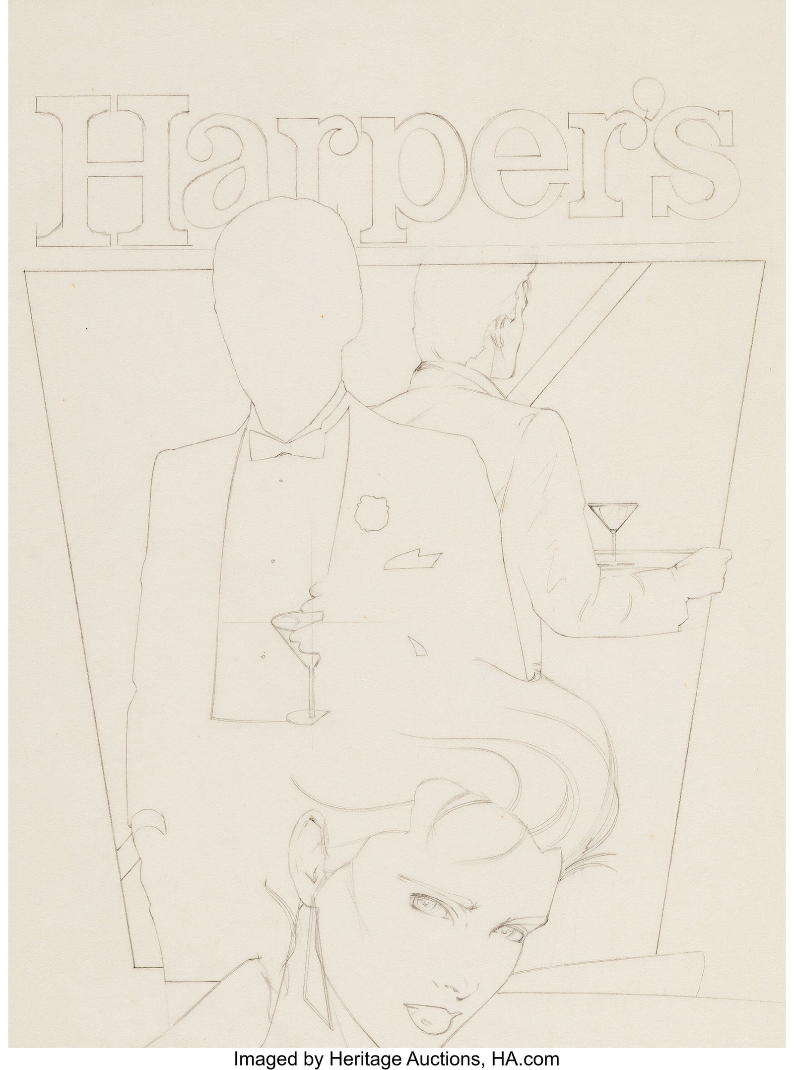 Patrick Nagel (American, 1945-1984) Confessions, (1 of 2)