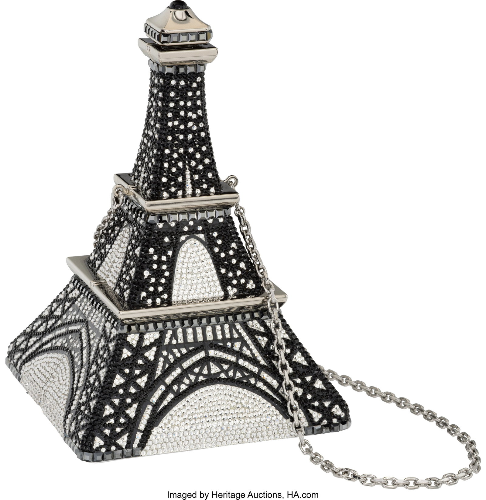 Judith Leiber Black and Silver Crystal Eiffel To (1 of 4)
