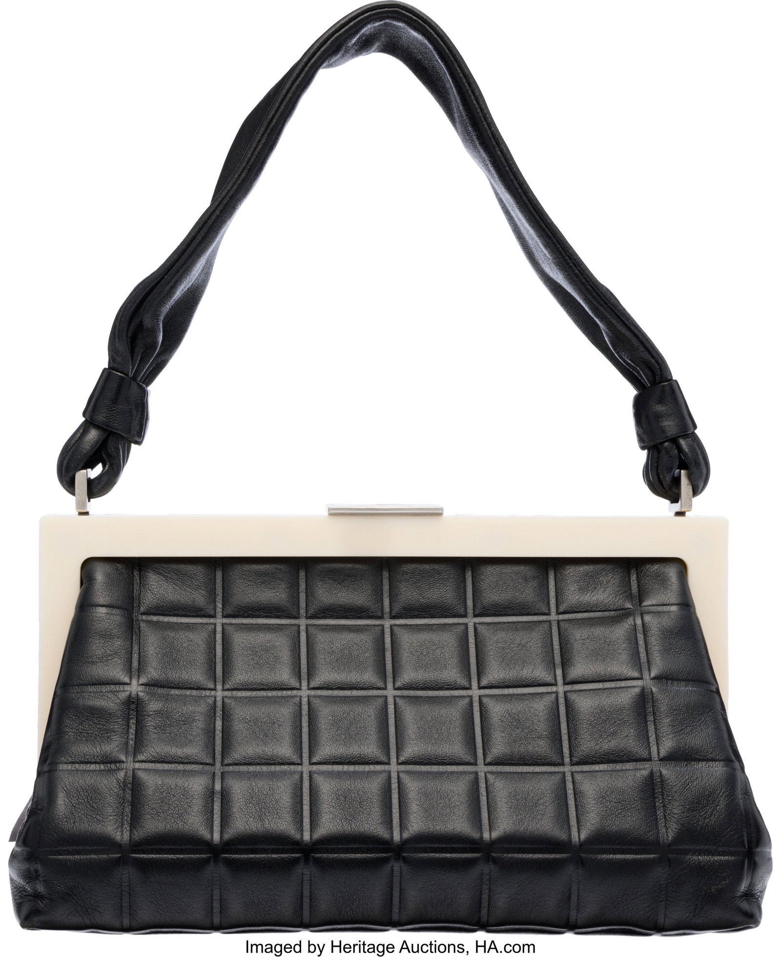 Chanel Black Quilted Lambskin Leather Small Choc (1 of 3)