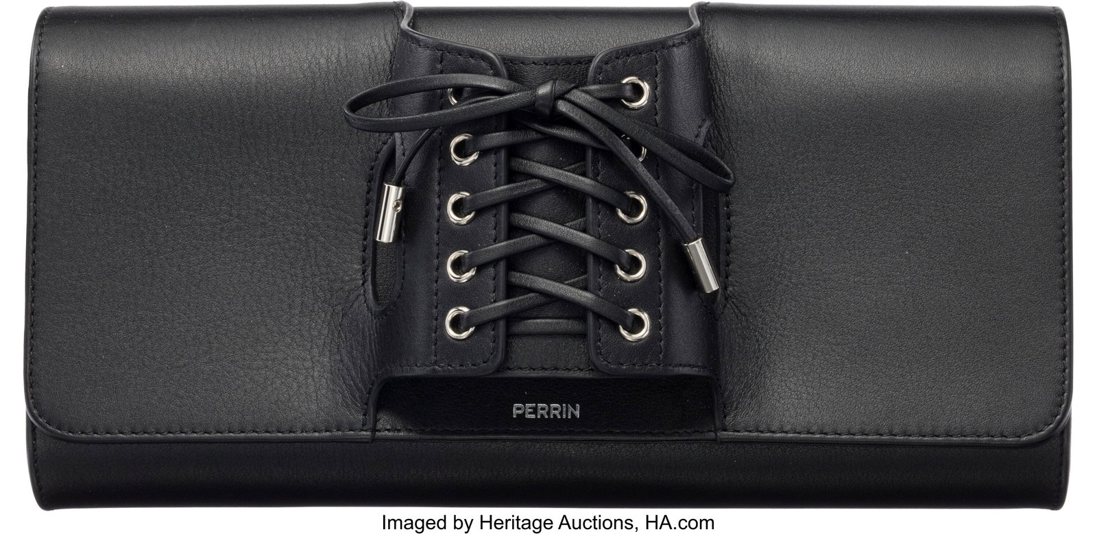 Perrin Black Leather Le Corset Clutch Condition (1 of 3)