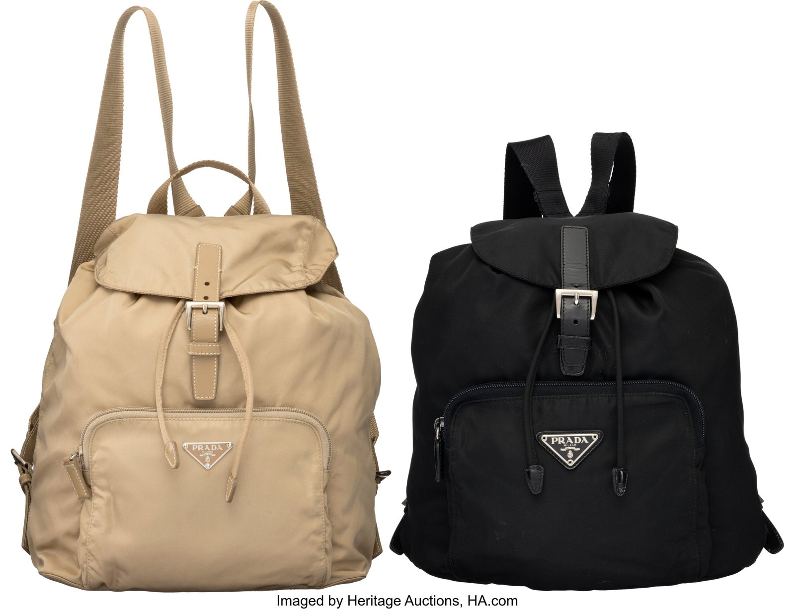 Prada Set of Two: Nylon Backpacks See Extended C (1 of 2)