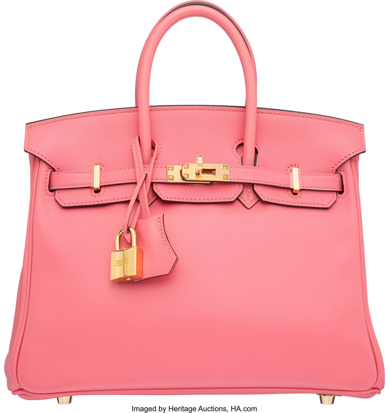 Hermès 25cm Rose Azalee Swift Leather Birkin Ba (1 of 5)