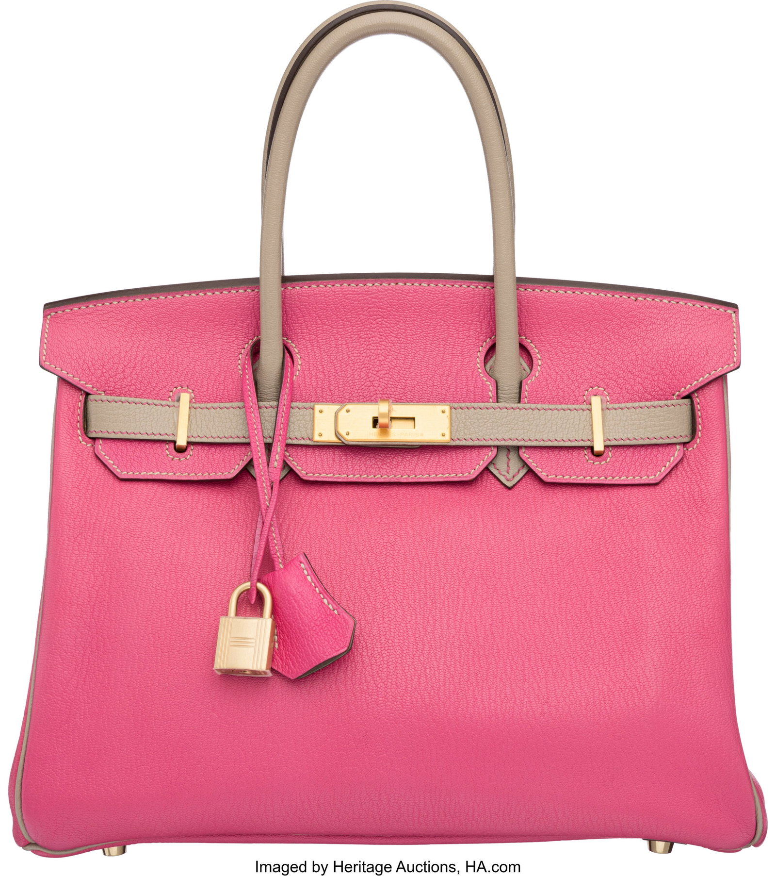 Hermès Special Order Horseshoe 30cm Rose Shocki (1 of 5)