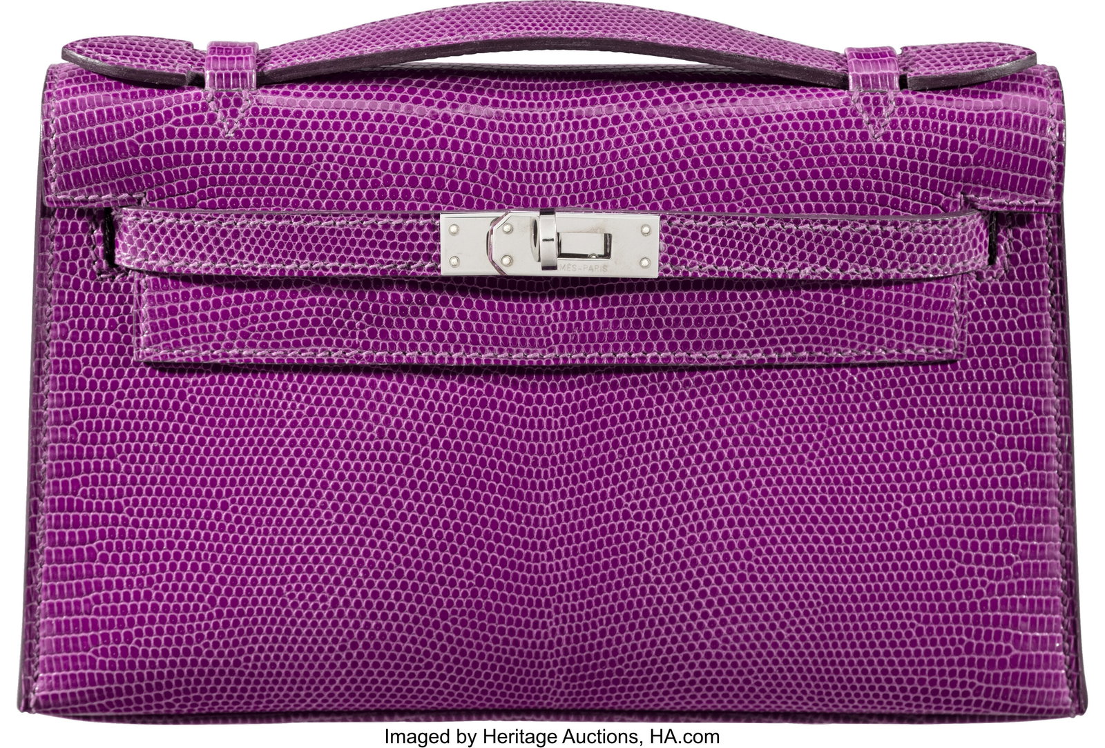 Hermès Violet Niloticus Lizard Kelly Pochette w (1 of 5)