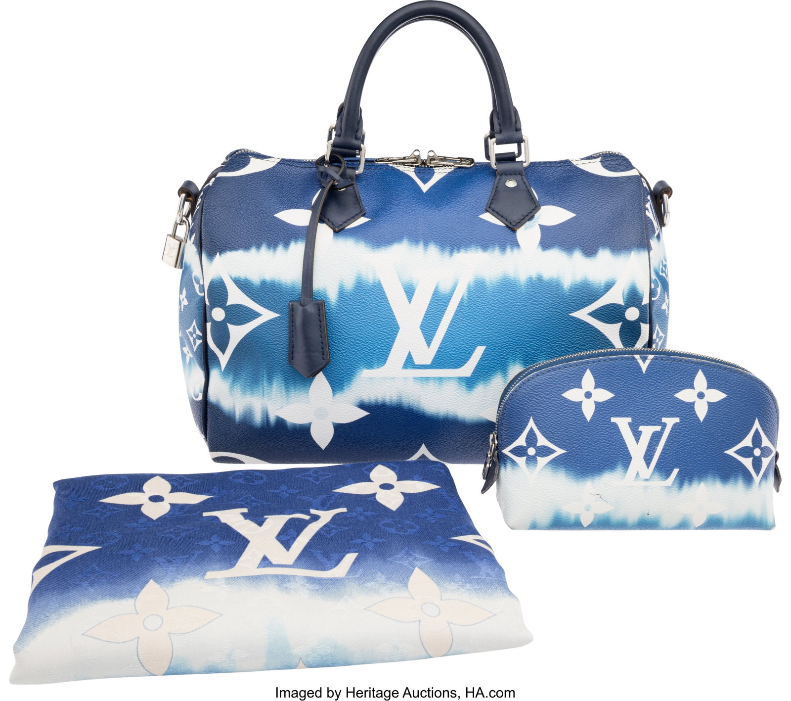 Louis Vuitton Set of Three: Blue Escale Giant Mo (1 of 4)