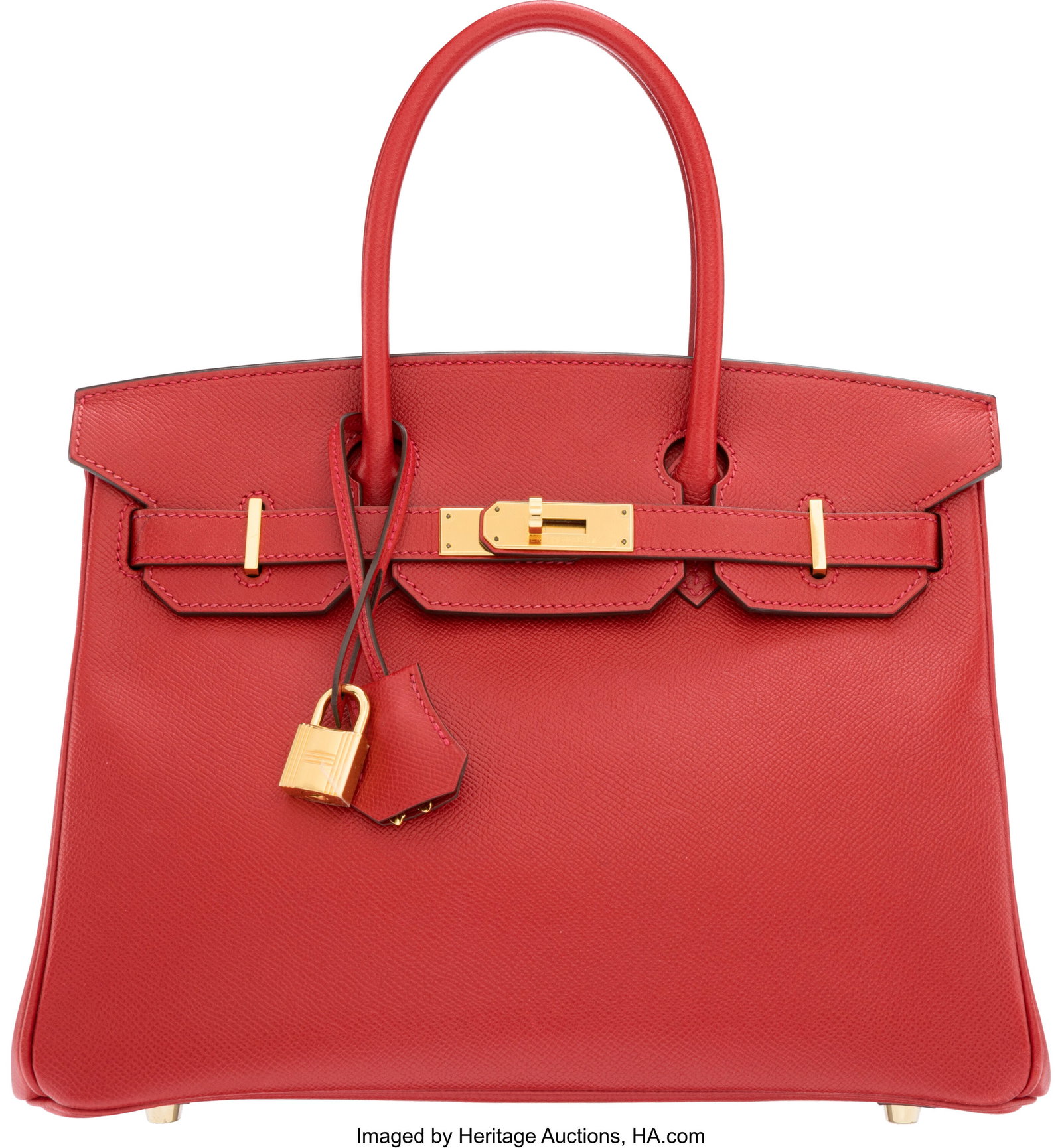 Hermès 30cm Rouge Vif Epsom Leather Birkin Bag (1 of 5)