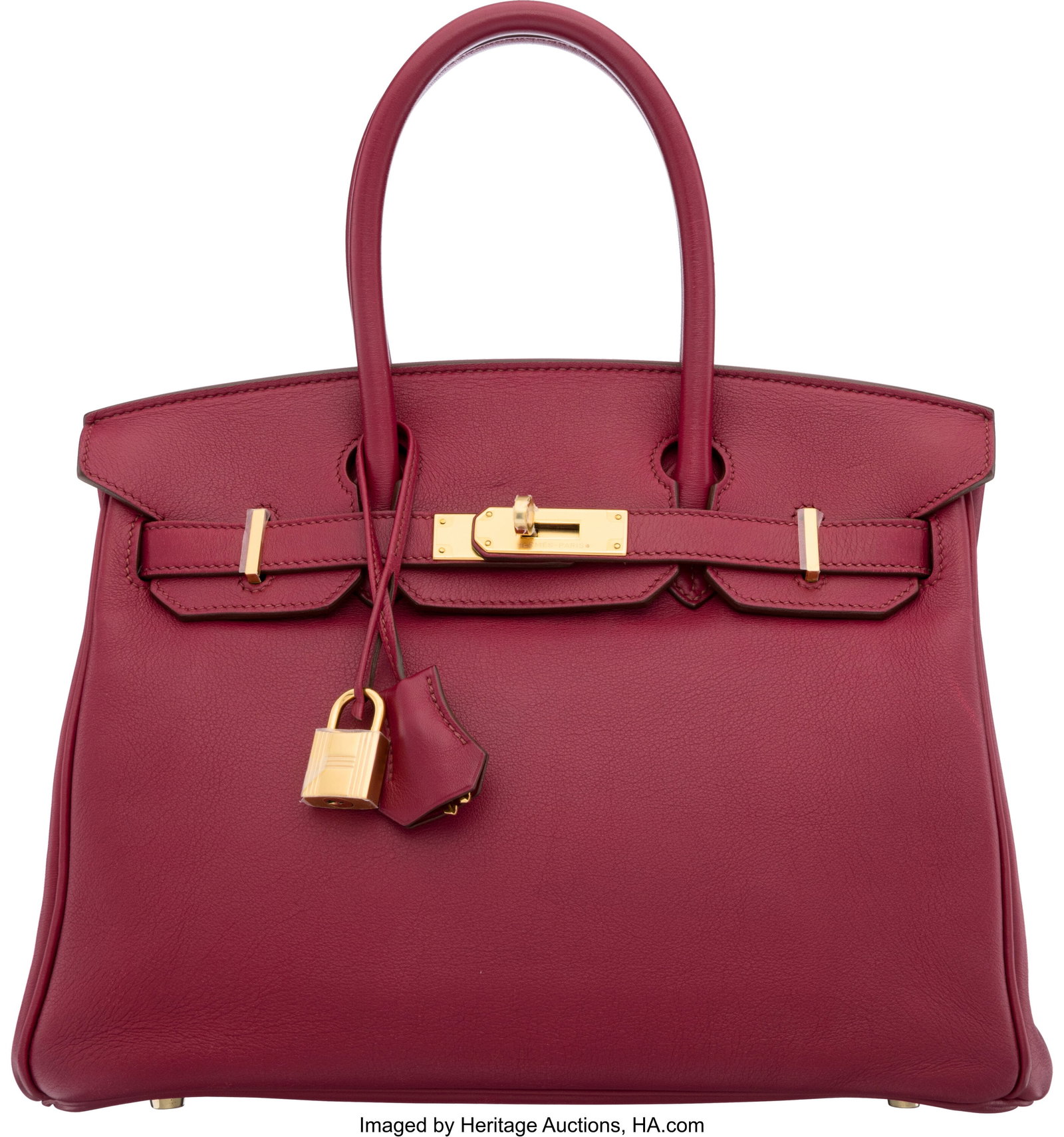 Hermès 30cm Rubis Swift Leather Birkin Bag with (1 of 5)