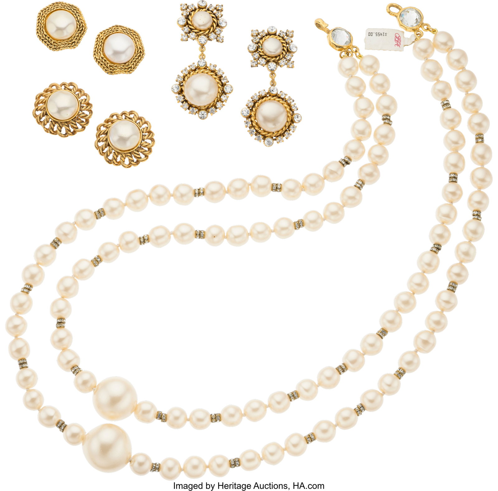 Chanel Set of Four: Vintage Faux Pearl Necklace (1 of 1)