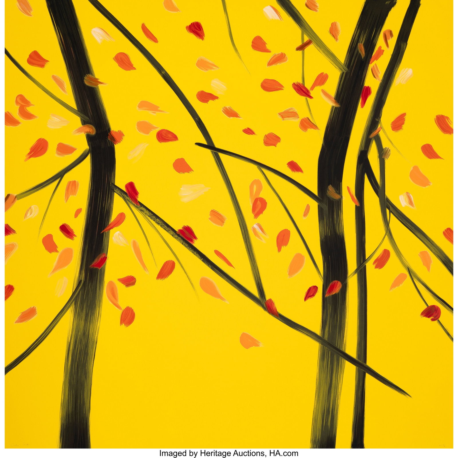 Alex Katz (b. 1927) Autumn 1, 2023 Screenprint i: Alex Katz (b. 1927) Autumn 1, 2023 Screenprint in colors on Saunders Waterford paper 58 x 58 inches (147.3 x 147.3 cm) (sheet) P.P&perio