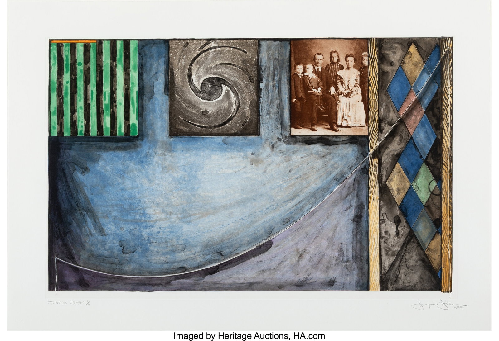 Jasper Johns (b. 1930) Untitled (US Embassies),: Jasper Johns (b. 1930) Untitled (US Embassies), 1999 Etching and aquatint in colors on Hahnemuhle paper 22-3/4 x 31-1/8 inches (57.8 x 79.1