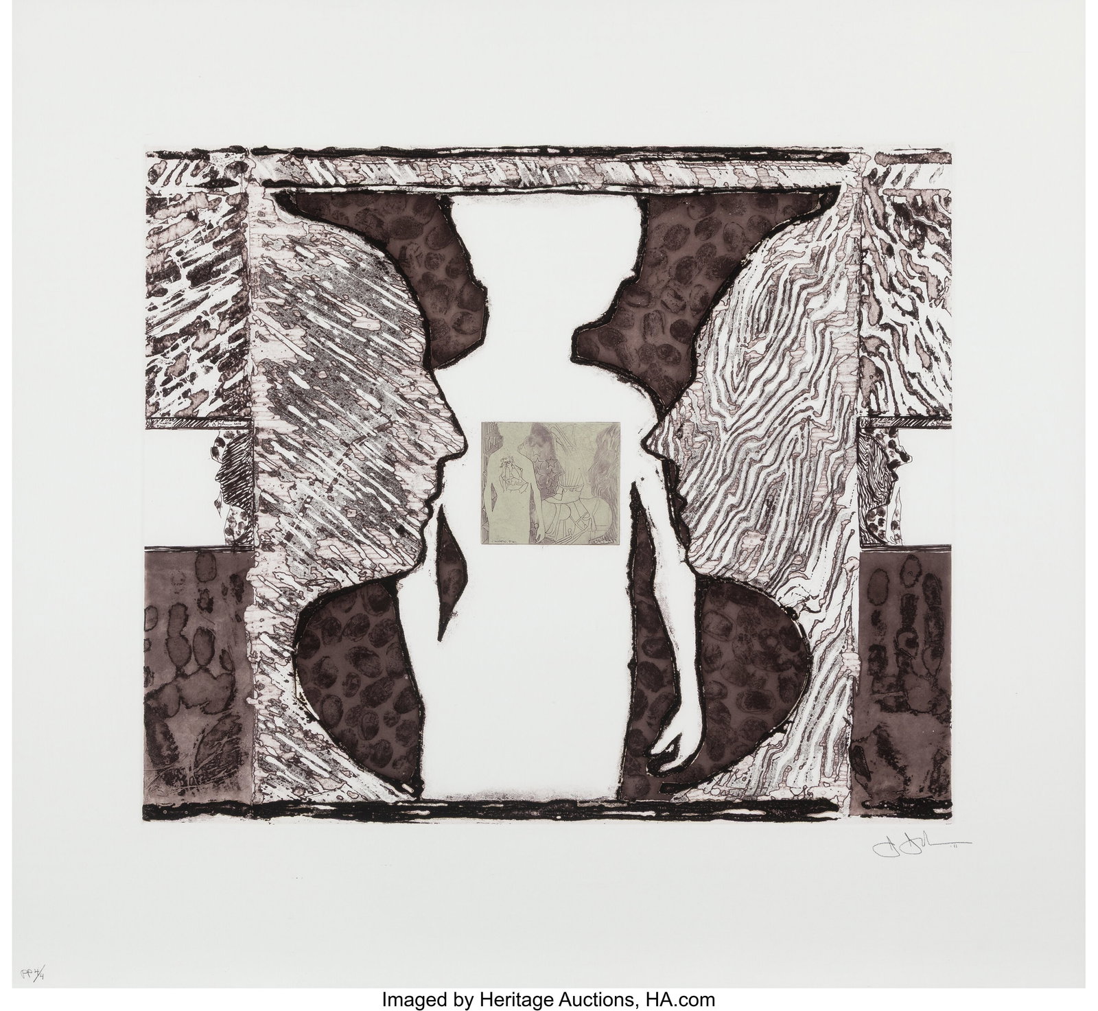 Jasper Johns (b. 1930) Shrinky Dink 2, 2011 Etch: Jasper Johns (b. 1930) Shrinky Dink 2, 2011 Etching and aquatint in colors on Revere Standard White Felt paper 28-3/4 x 32 inches (73.0 x 81.3 cm) &l