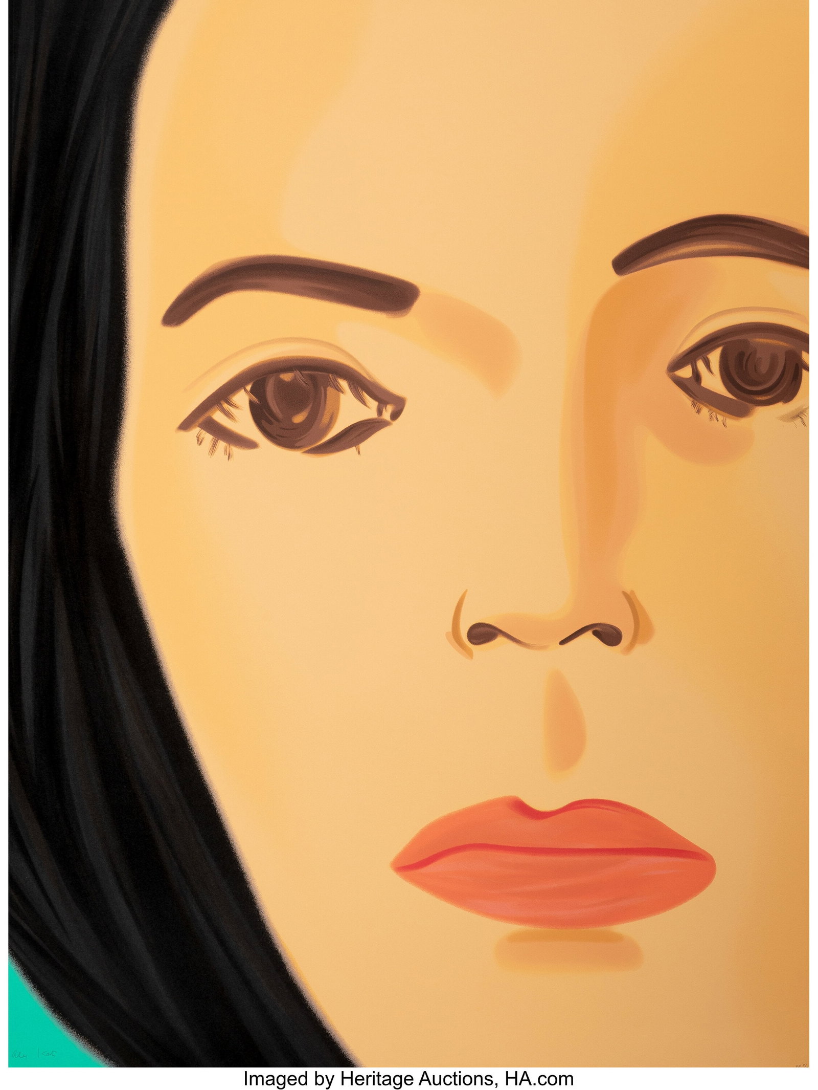 Alex Katz (b. 1927) Ada 1, from Ada Portfolio 1,: Alex Katz (b. 1927) Ada 1, from Ada Portfolio 1, 2022 Screenprint in colors on Saunders Waterford paper 54 x 40-1/2 inches (137.2 x 102.9 cm) &