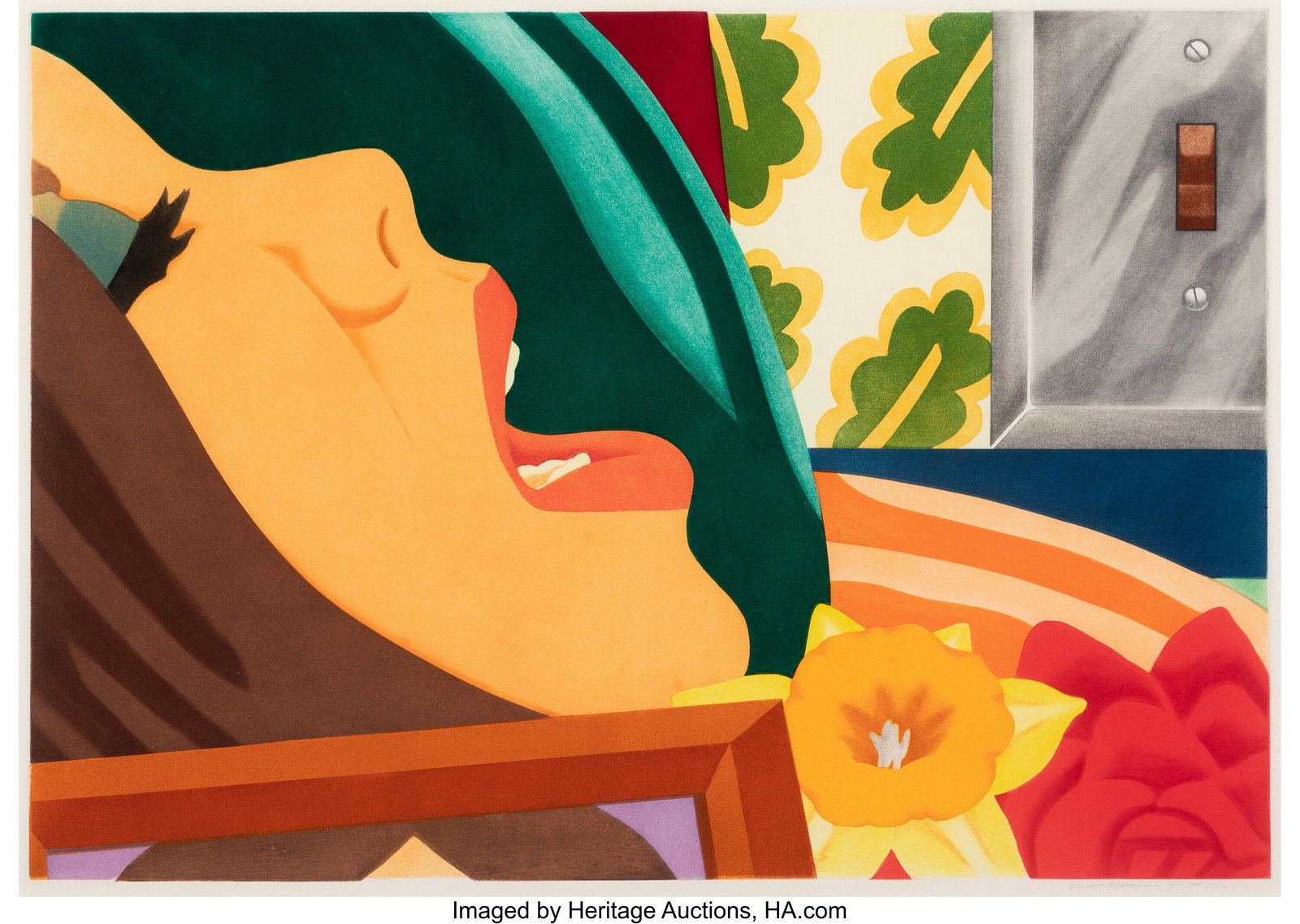 Tom Wesselmann (1931-2004) Bedroom Face, 1977 Aq (1 of 3)