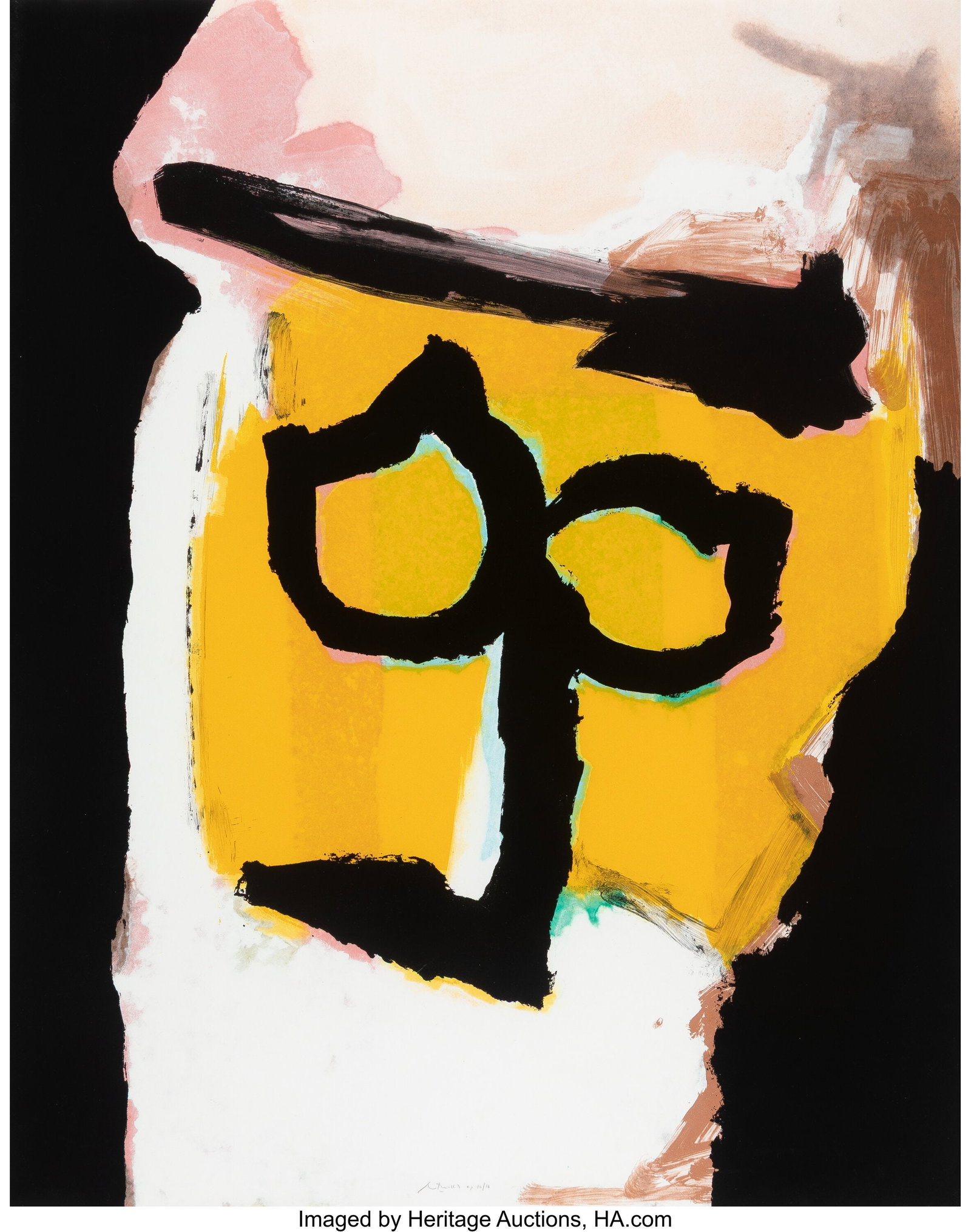 Robert Motherwell (1915-1991) Mask (for Ingmar B (1 of 2)