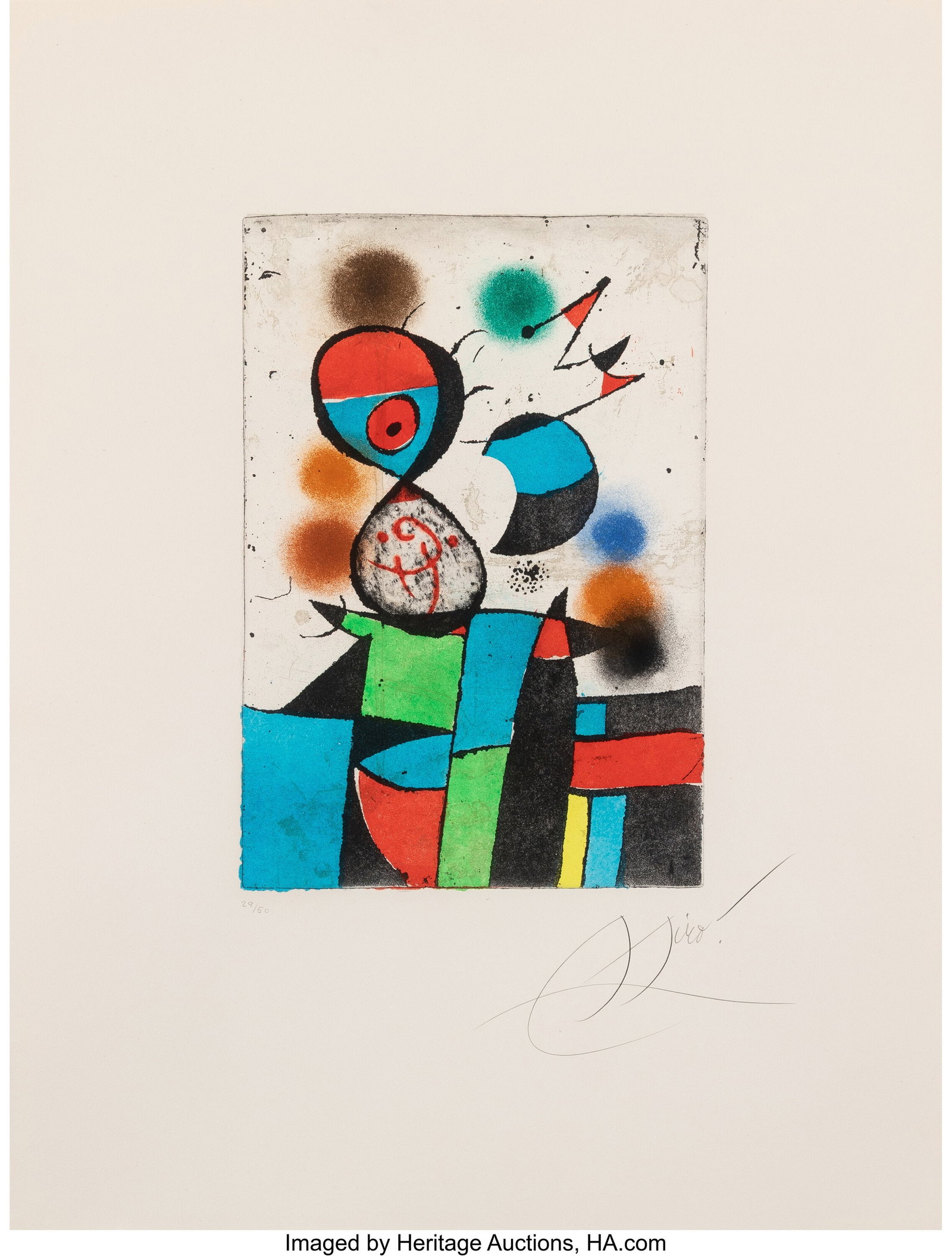 Joan Miró (1893-1983) Gaudi VIII, 1979 Etching: Joan Miró (1893-1983) Gaudi VIII, 1979 Etching and aquatint in colors on Arches paper 25-3/4 x 19-1/2 inches (65.4 x 49.5 cm) (sheet) E