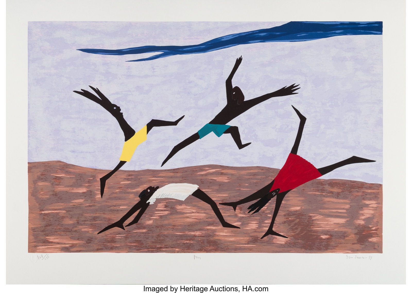Jacob Lawrence (1917-2000) Play, 1999 Screenprin: Jacob Lawrence (1917-2000) Play, 1999 Screenprint in colors on Rising paper 22-7/8 x 32 inches (58.1 x 81.3 cm) (sheet) Ed. 108/135 &lp