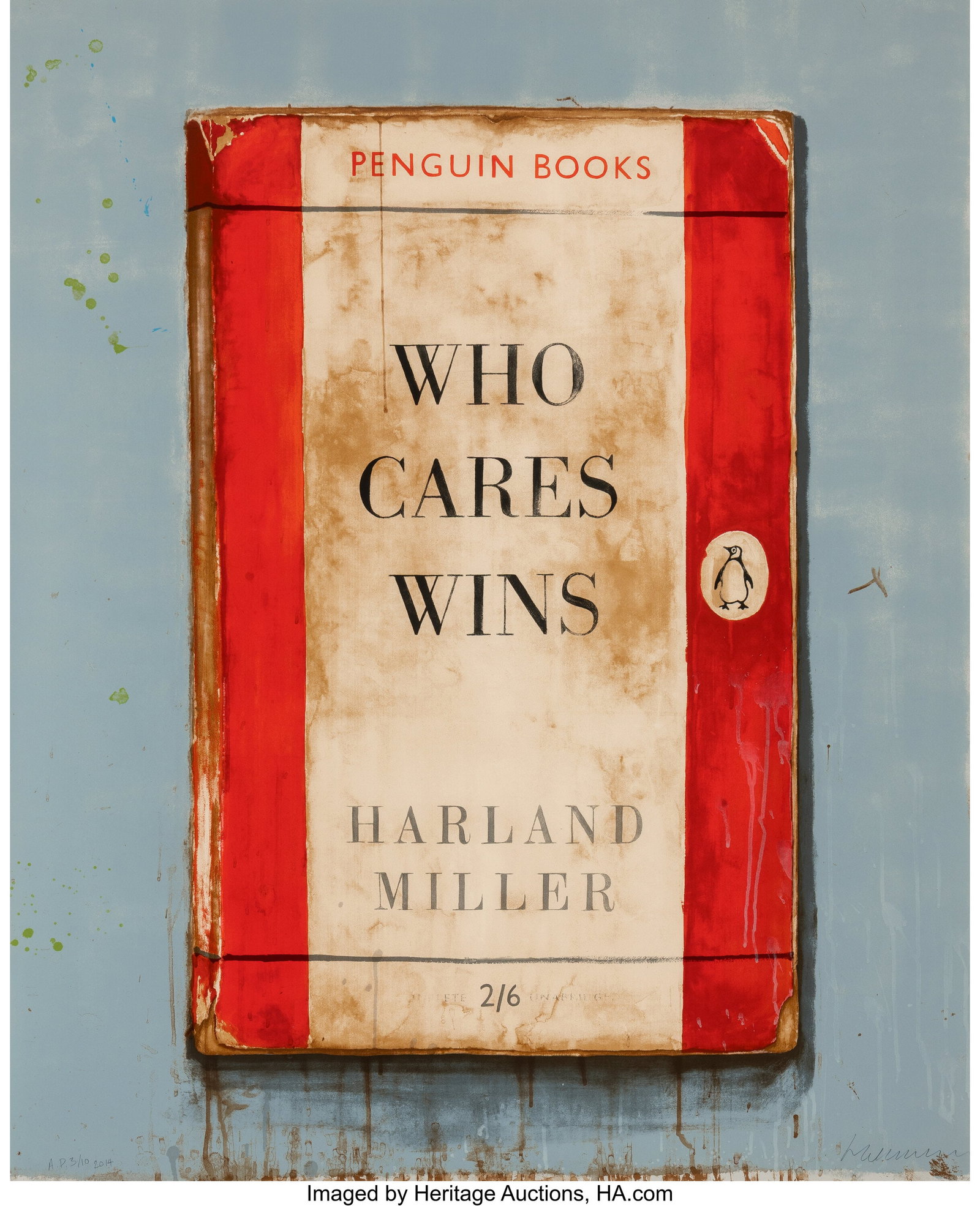 Harland Miller (b. 1964) Who Cares Wins (Large), (1 of 3)