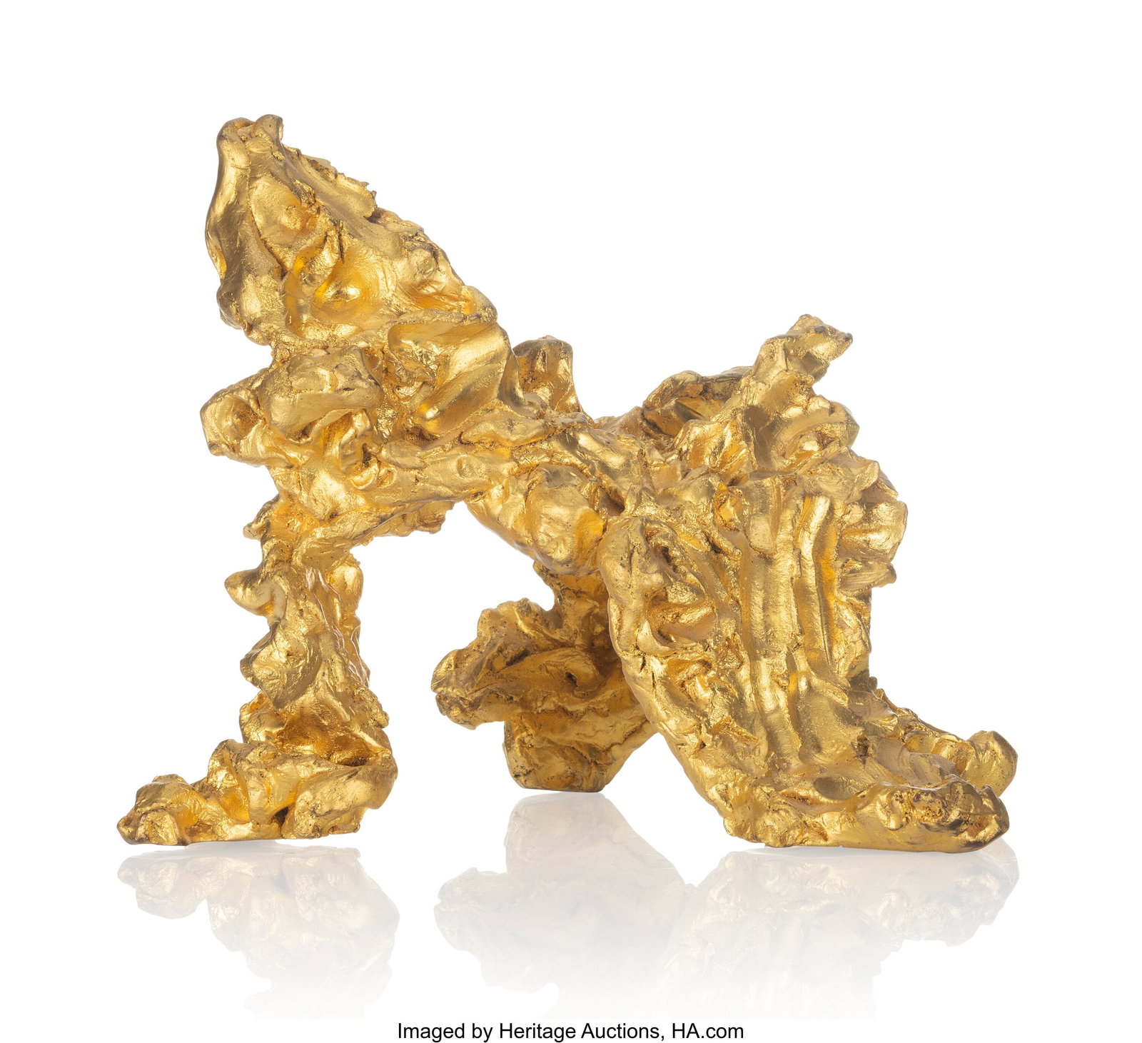 Lynda Benglis (b. 1941) Ghost Dance, 1992 Bronze: Lynda Benglis (b. 1941) Ghost Dance, 1992 Bronze and gold leaf 13 x 13-1/2 x 14-3/4 inches (33.0 x 34.3 x 37.5 cm) (overall) Ed&