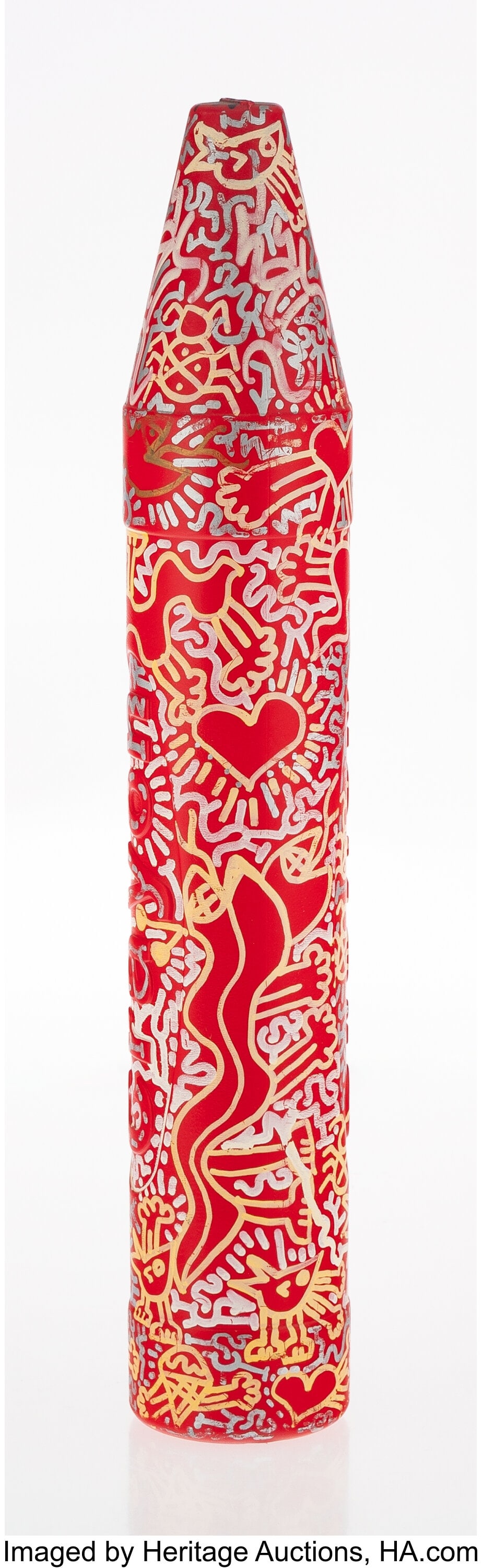 LA II (b. 1967) Untitled (Red Crayon) Ink on pla: LA II (b. 1967) Untitled (Red Crayon) Ink on plastic crayon money bank 20 x 3 x 3 inches (50.8 x 7.6 x 7.6 cm) HID03101062020 © 2026 Heri