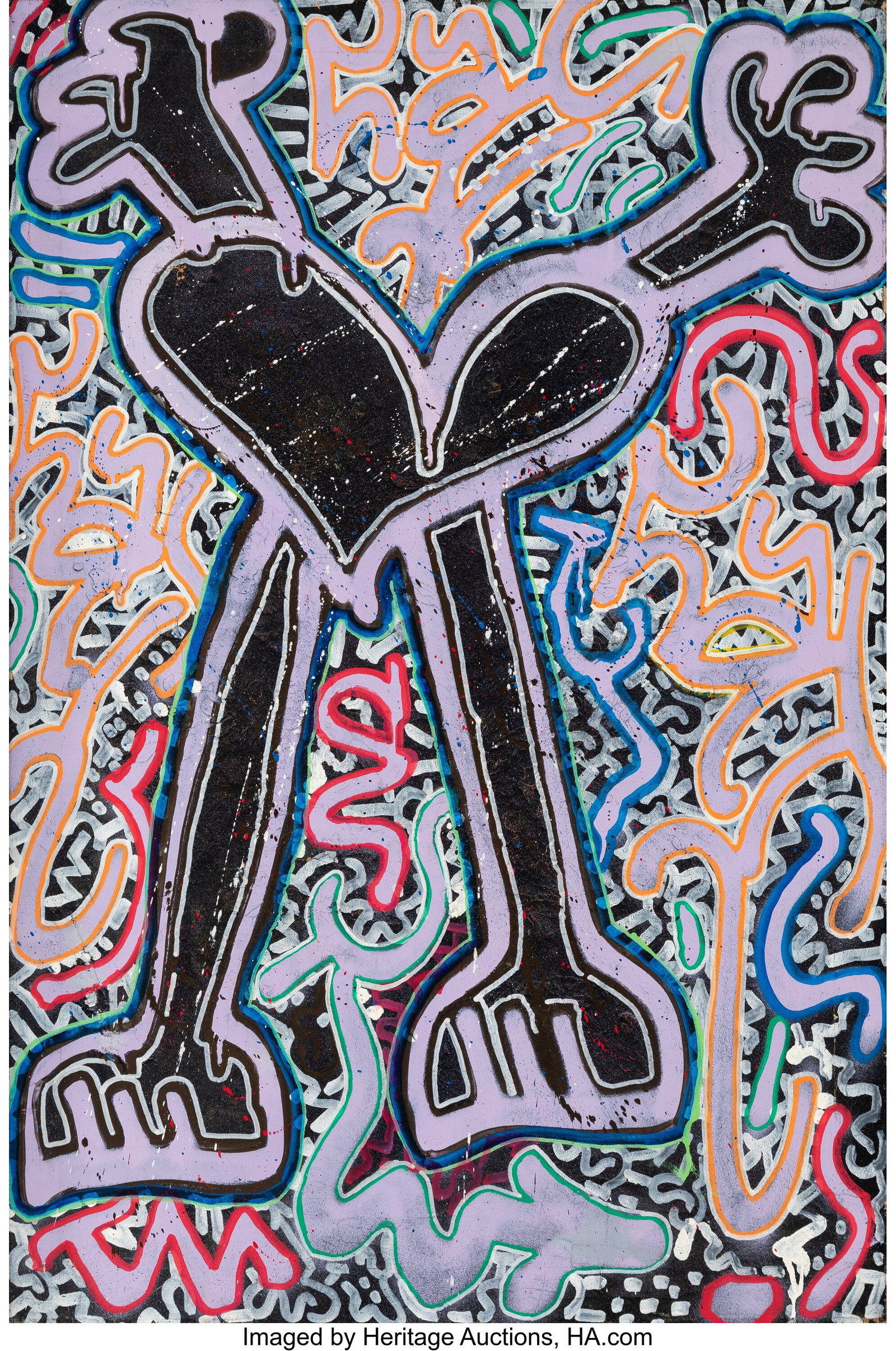 LA II (b. 1967) Much Love, 2011 Acrylic on canva: LA II (b. 1967) Much Love, 2011 Acrylic on canvas 36 x 24 inches (91.4 x 61.0 cm) Signed, titled, dated, and inscribed on the reverse&c