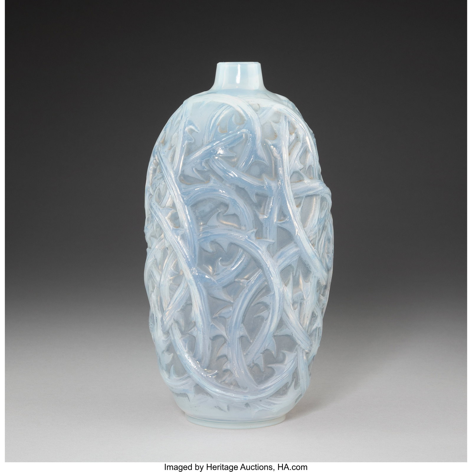 René Lalique Ronces Vase, circa 1921 Opalescen (1 of 3)