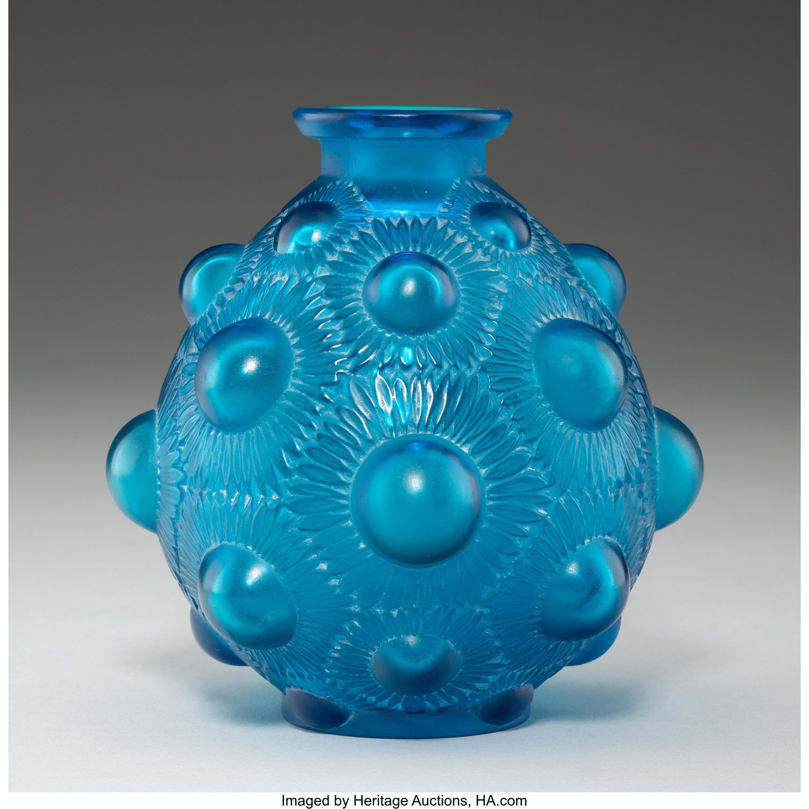 René Lalique Tournesols Vase, circa 1927 Electr (1 of 3)