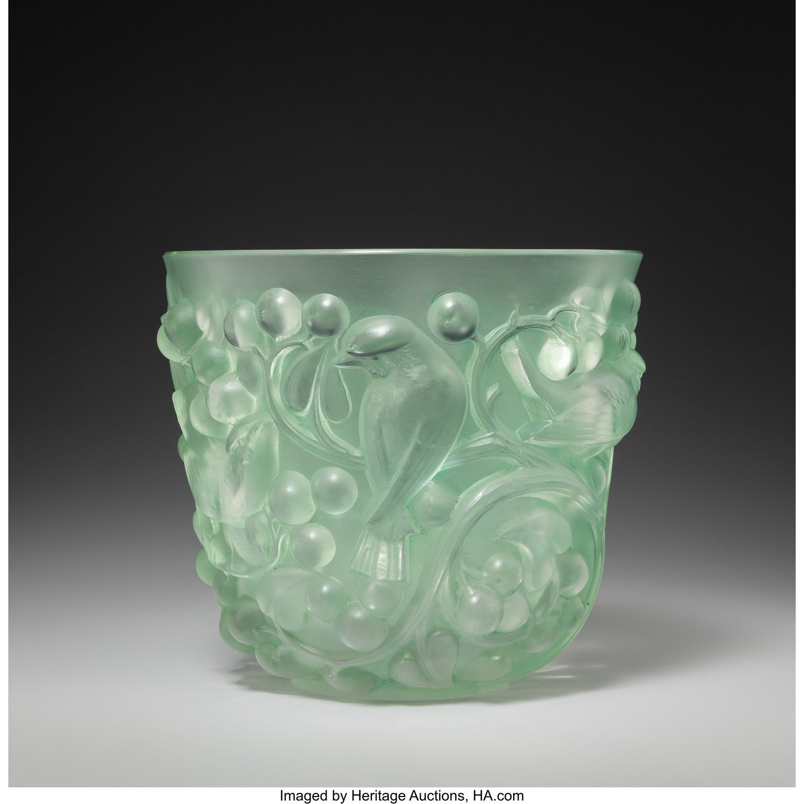 René Lalique Avallon Vase, circa 1927 Clear and (1 of 5)