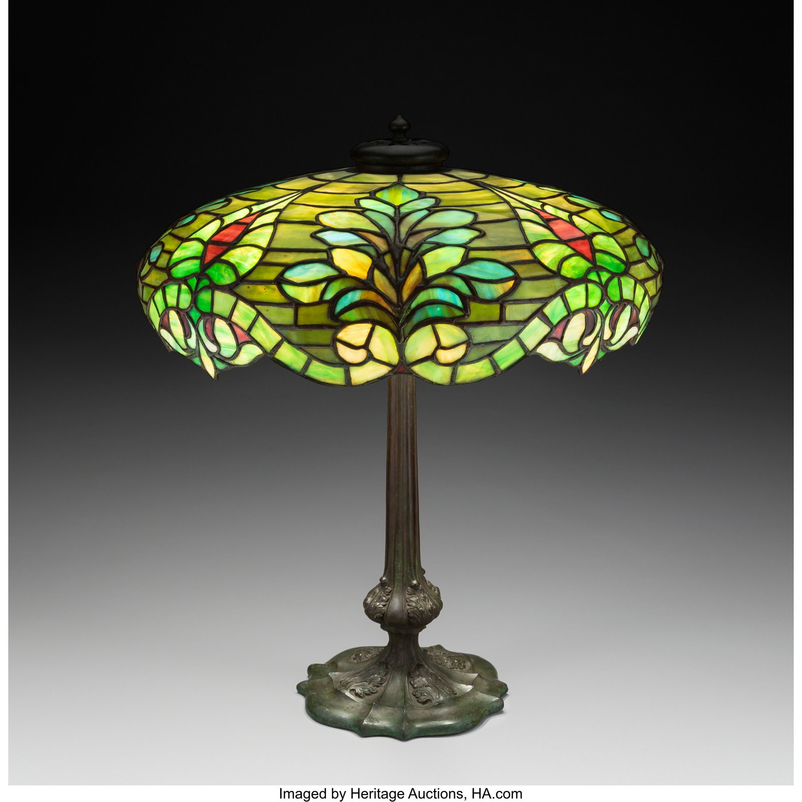 Duffner & Kimberly Thistle Table Lamp, early 20t (1 of 3)