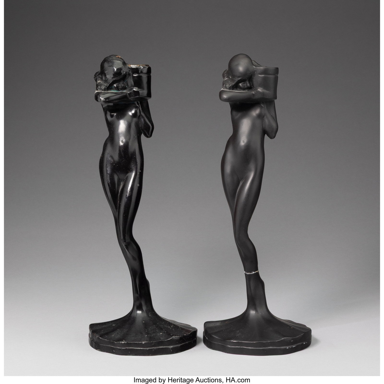 Frankart, Inc. Two Figural Candlesticks, Model (1 of 3)