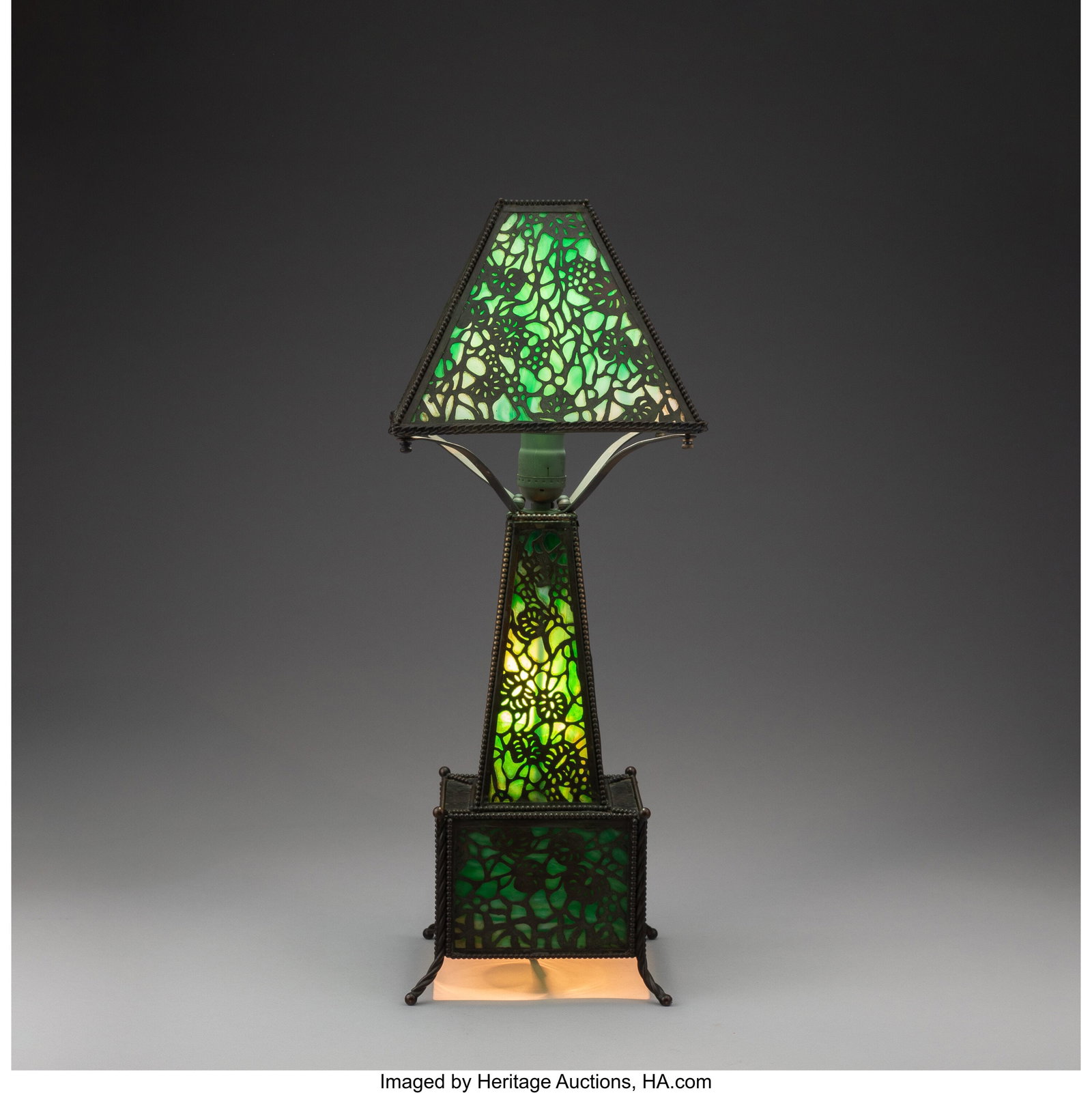 Riviere Studios Grapevine Table Lamp, circa 1910 (1 of 3)