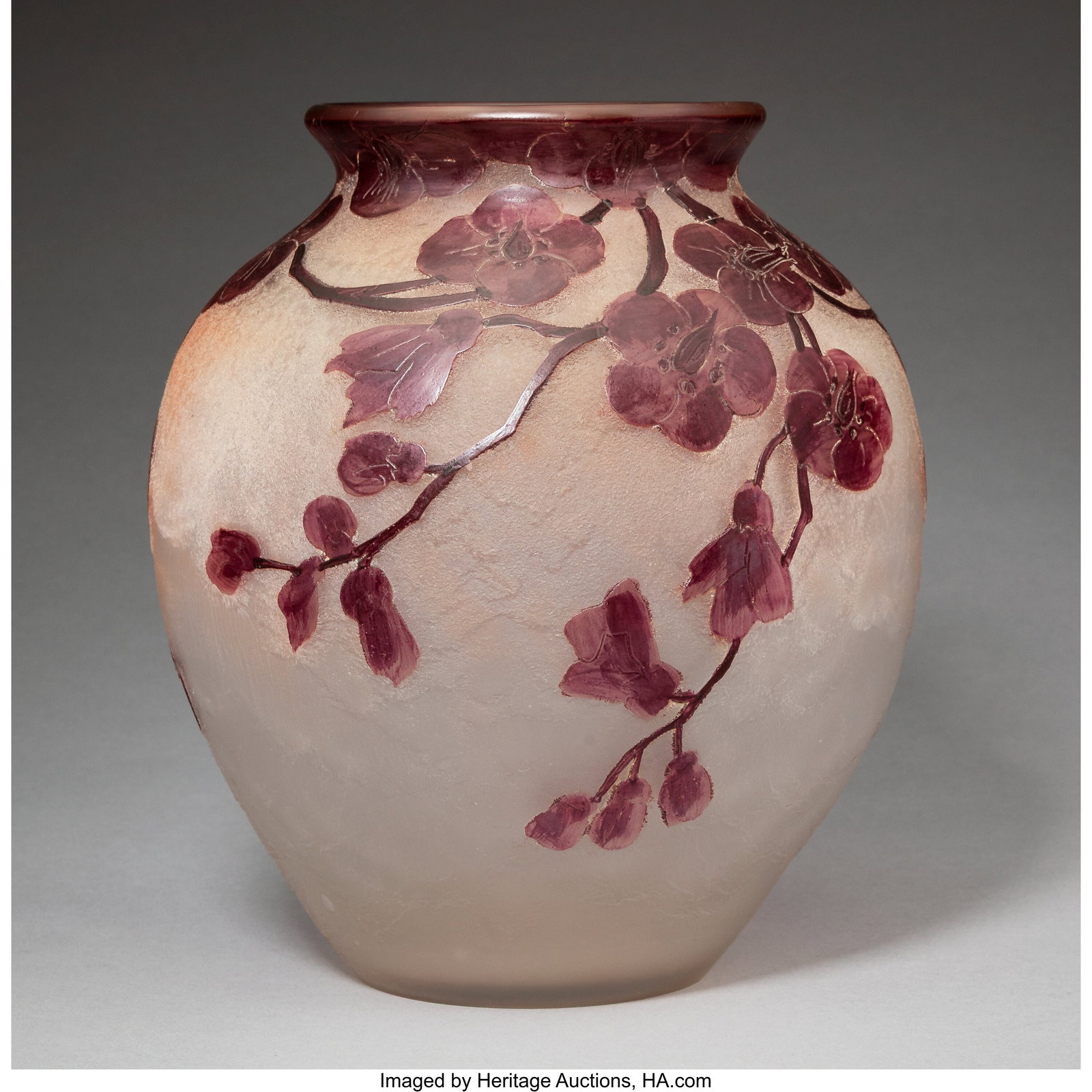 Legras & Cie Rubis Vase, circa 1900 Acid-etched (1 of 4)