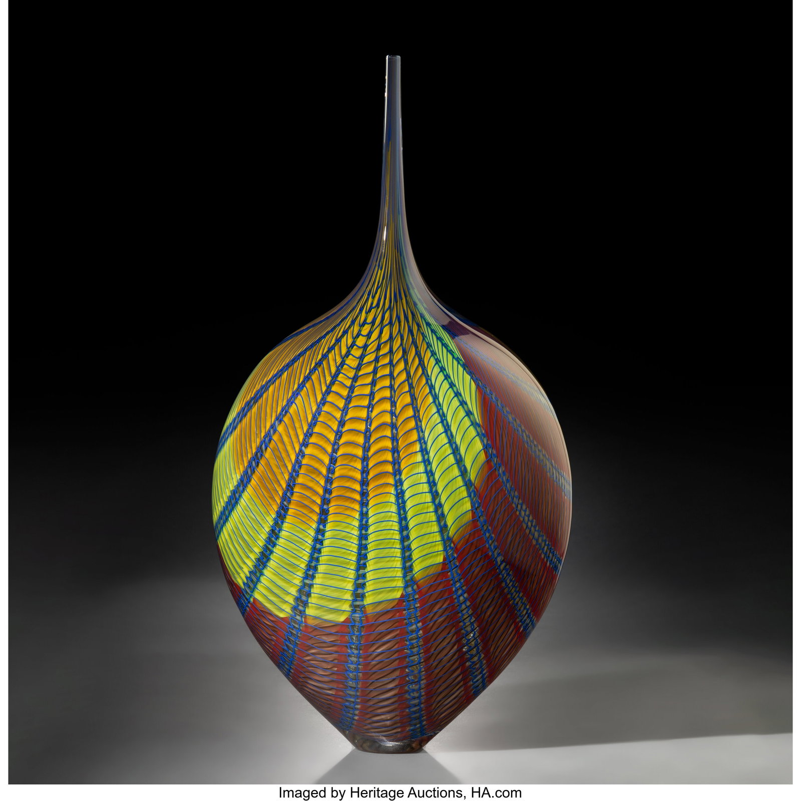 Lino Tagliapietra Tatoosh, 2009 Blown glass 26 x: Lino Tagliapietra Tatoosh, 2009 Blown glass 26 x 14 x 8 inches (66.0 x 35.6 x 20.3 cm) Etched to underside: Lino Tagliapietra, 2009 H PROVENANCE: