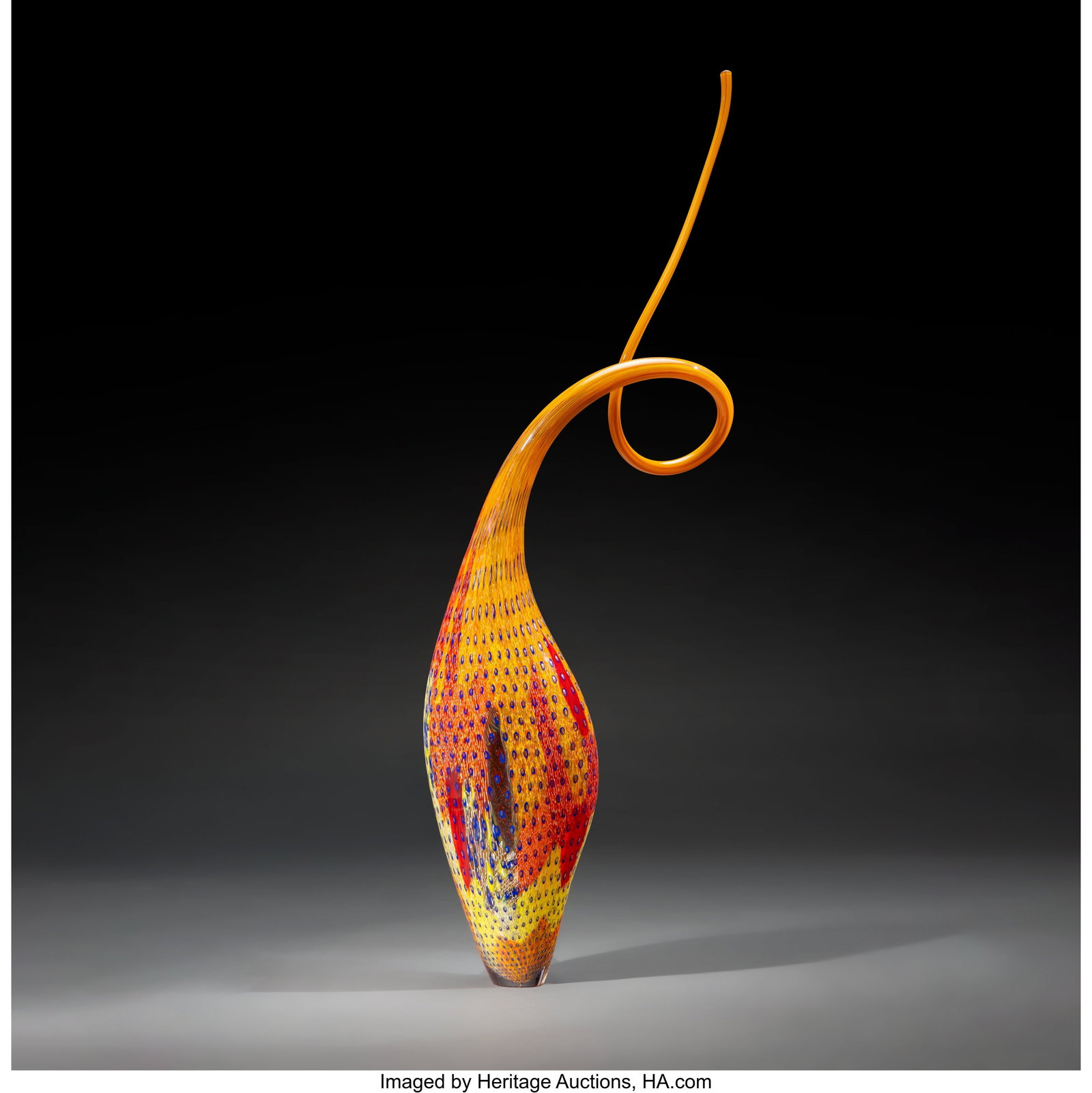 Lino Tagliapietra Dinosaur, 2017 Blown glass 50-: Lino Tagliapietra Dinosaur, 2017 Blown glass 50-3/4 x 22 x 7-1/2 inches (128.9 x 55.9 x 19.1 cm) Etched to underside: Lino Tagliapietra, 2017 PROVENANCE: Austin Art Projects, Palm Desert, California,