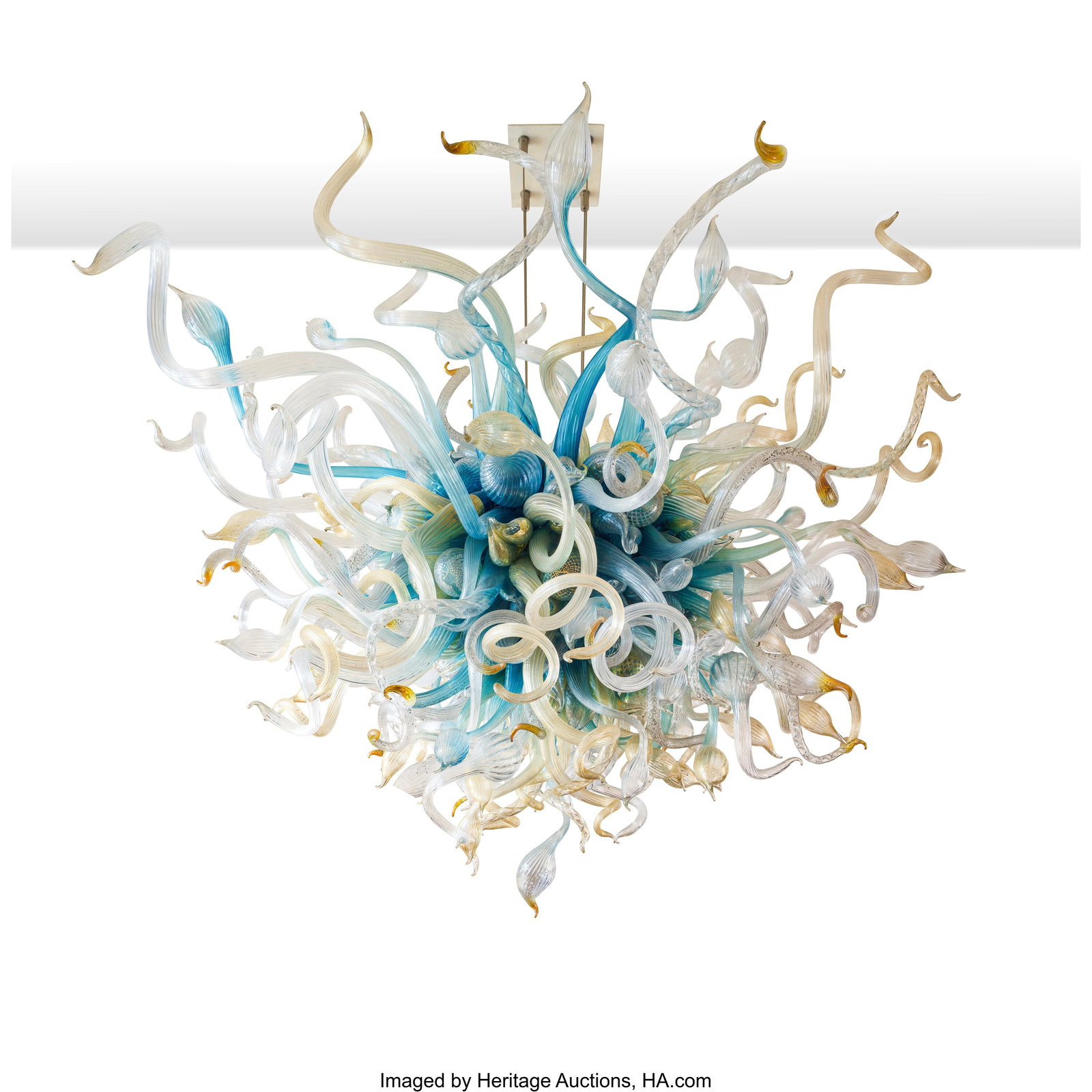 Dale Chihuly Chandelier, 2001 Blown glass, metal (1 of 7)